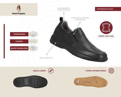 Foto 7 | Foto 7 | Zapatos Casuales Hush Puppies de Piel para Hombre