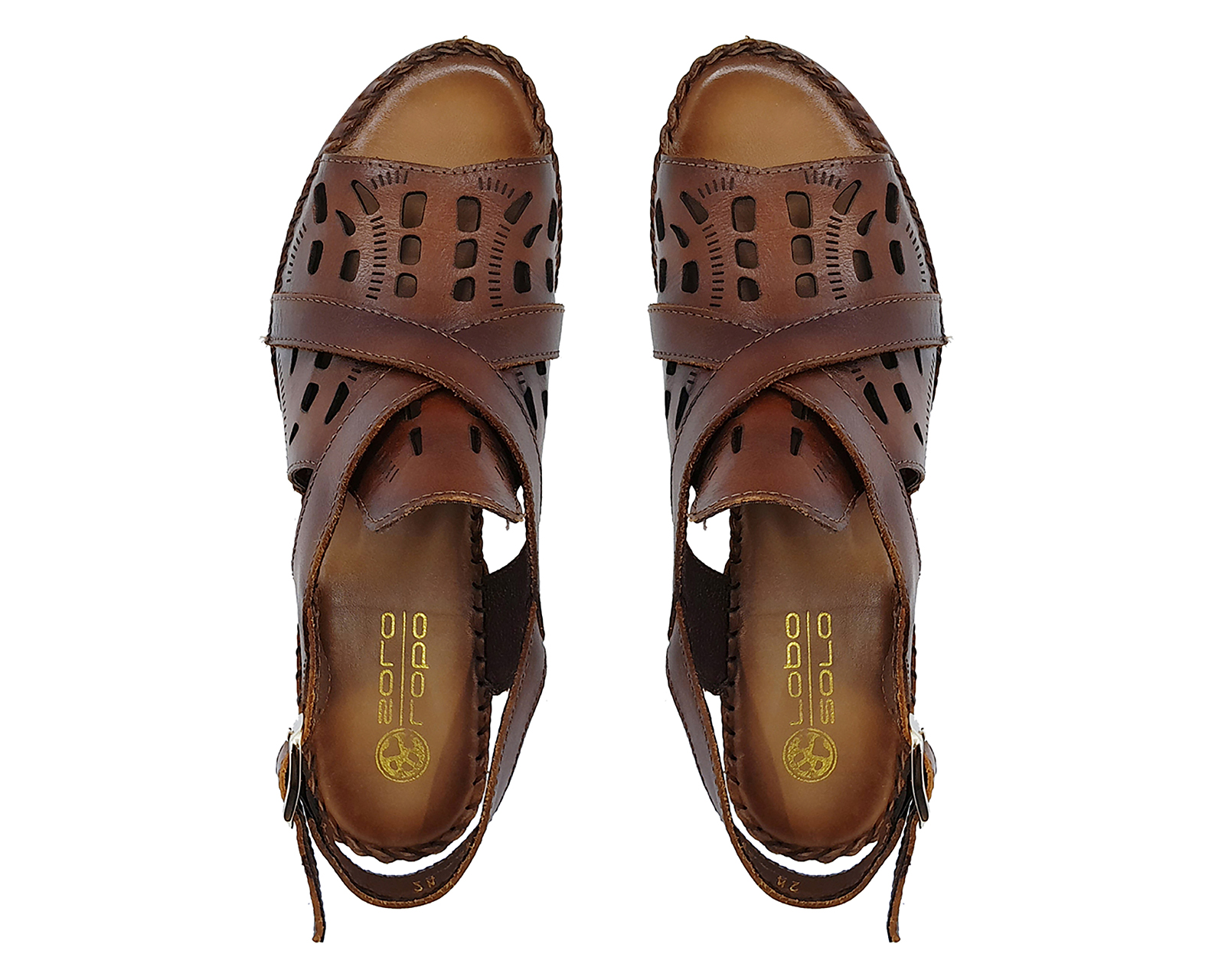 Foto 3 | Foto 3 | Sandalias Confort Lobo Solo de Piel para Mujer