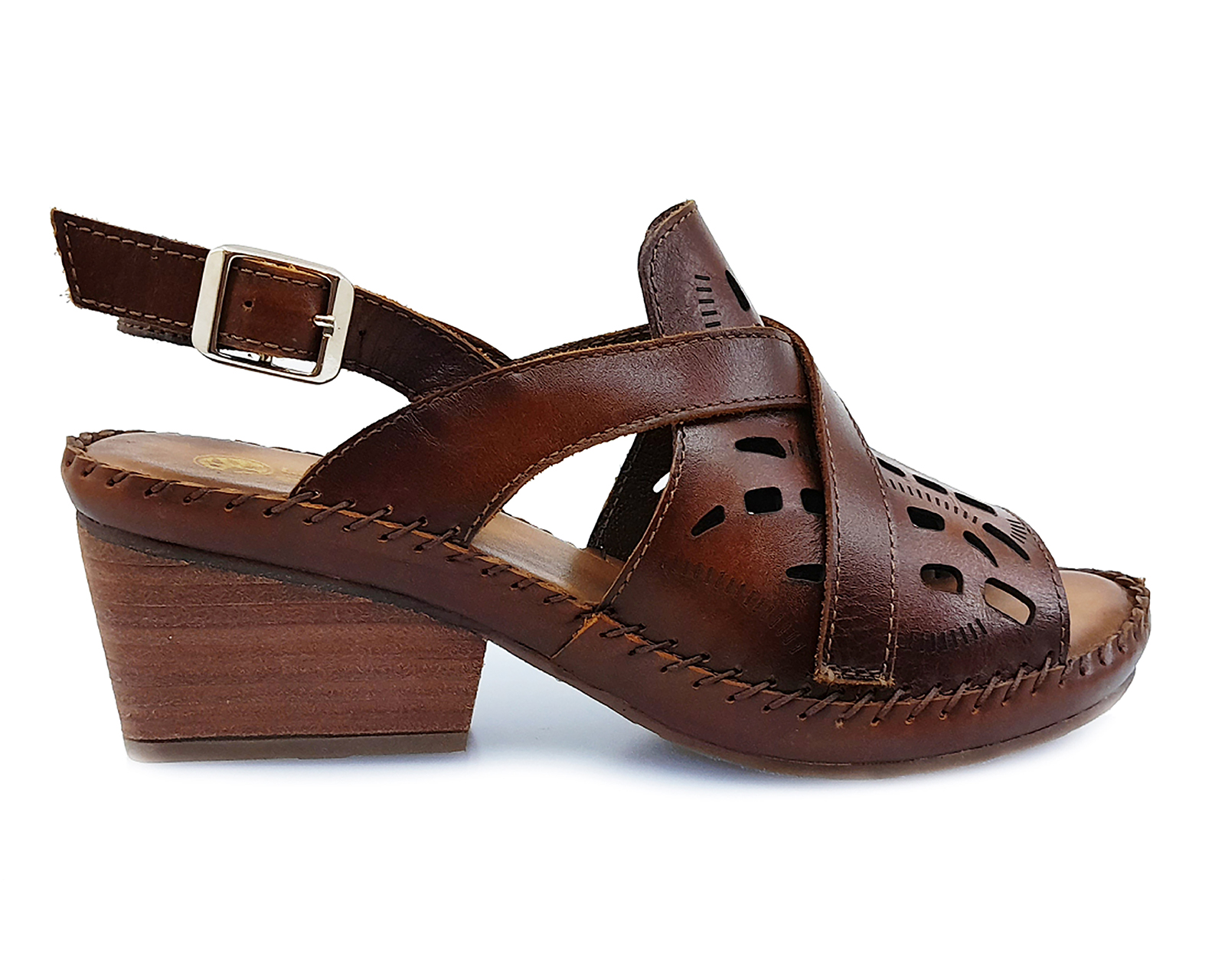 Foto 4 | Foto 4 | Sandalias Confort Lobo Solo de Piel para Mujer