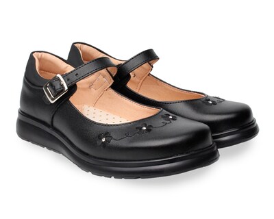 Foto 1 | Foto 1 | Zapatos Escolares Grafito de Piel para Niña