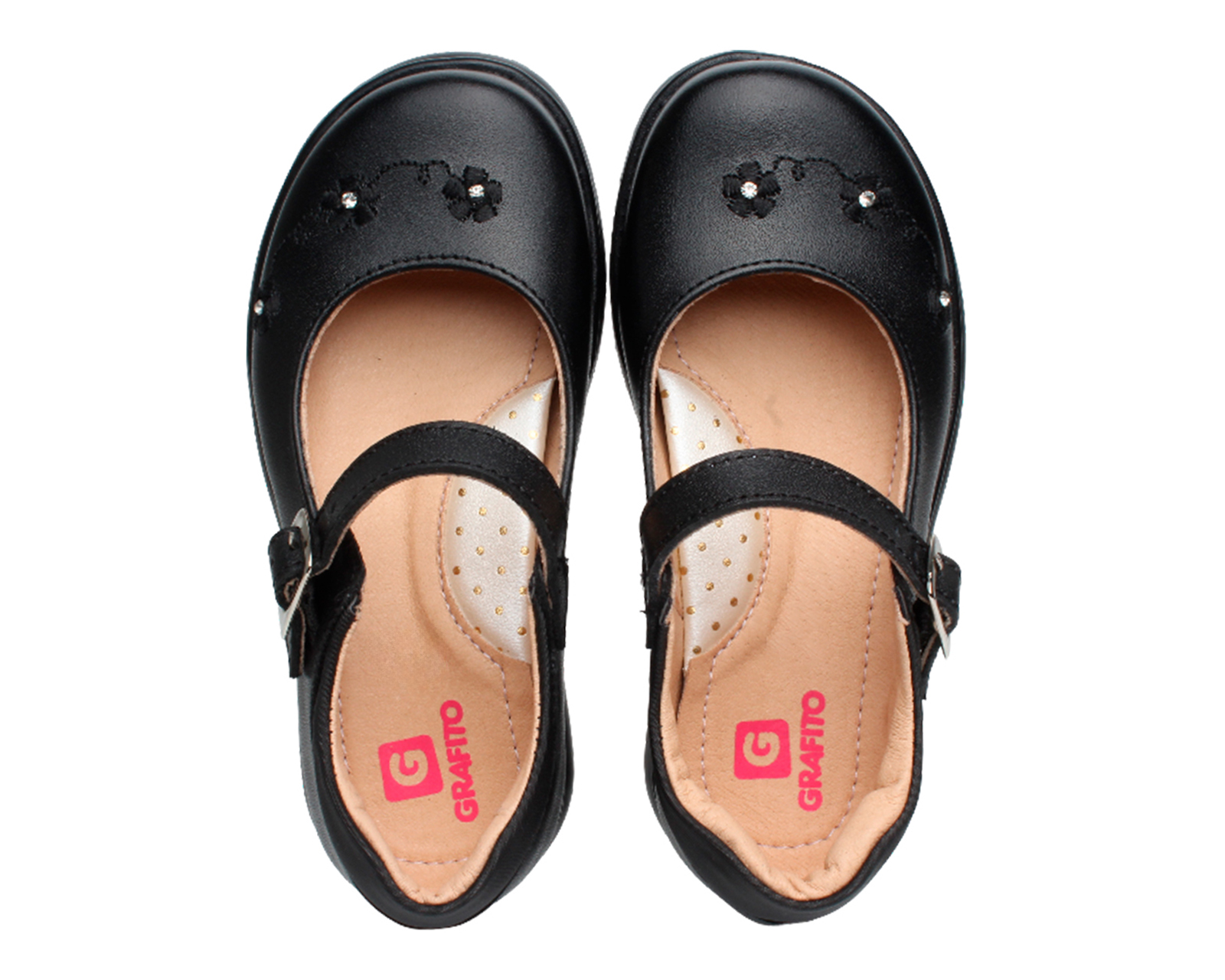 Foto 3 pulgar | Foto 2 | Zapatos Escolares Grafito de Piel para Niña