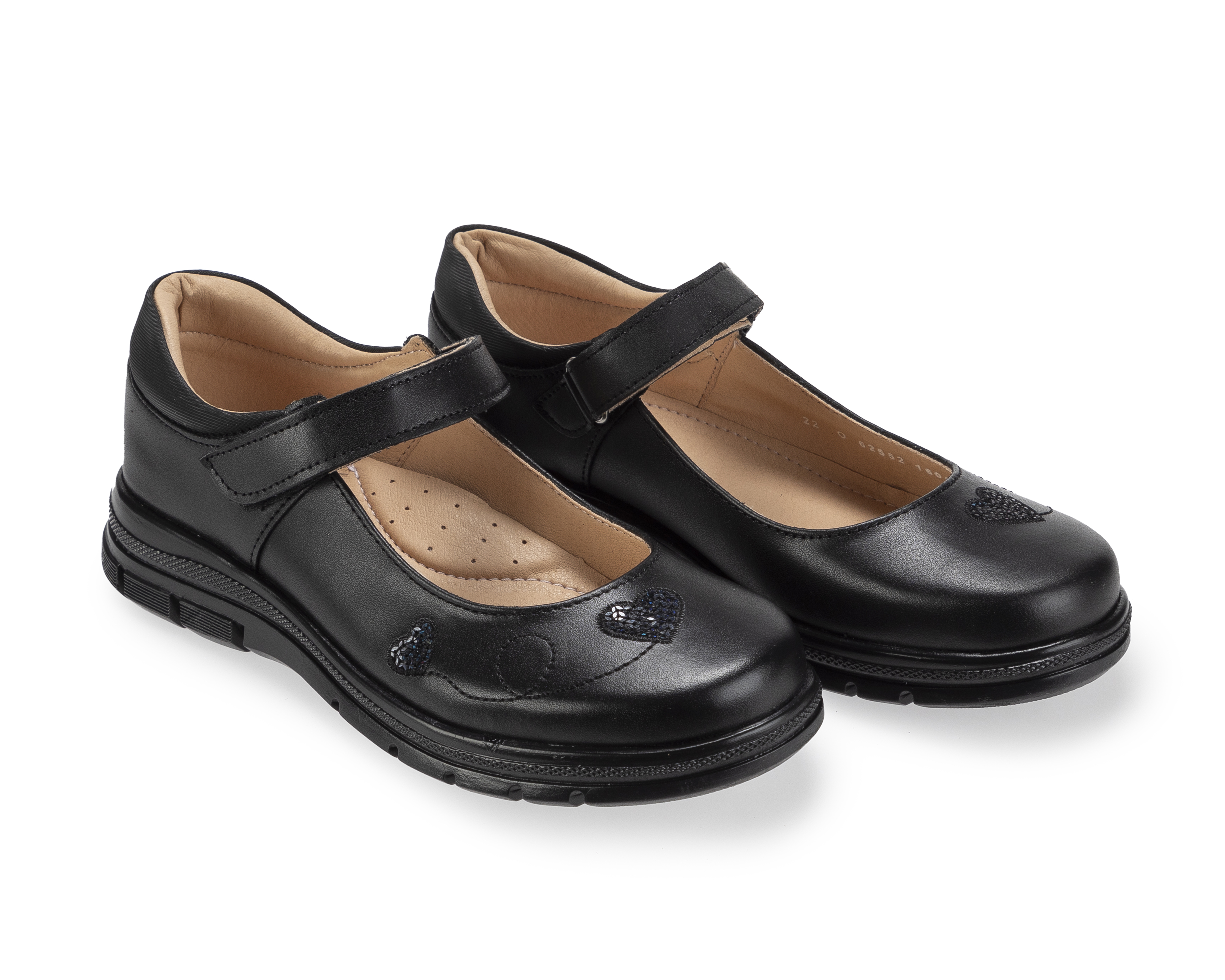 Zapatos Escolares Grafito de Piel para Niña