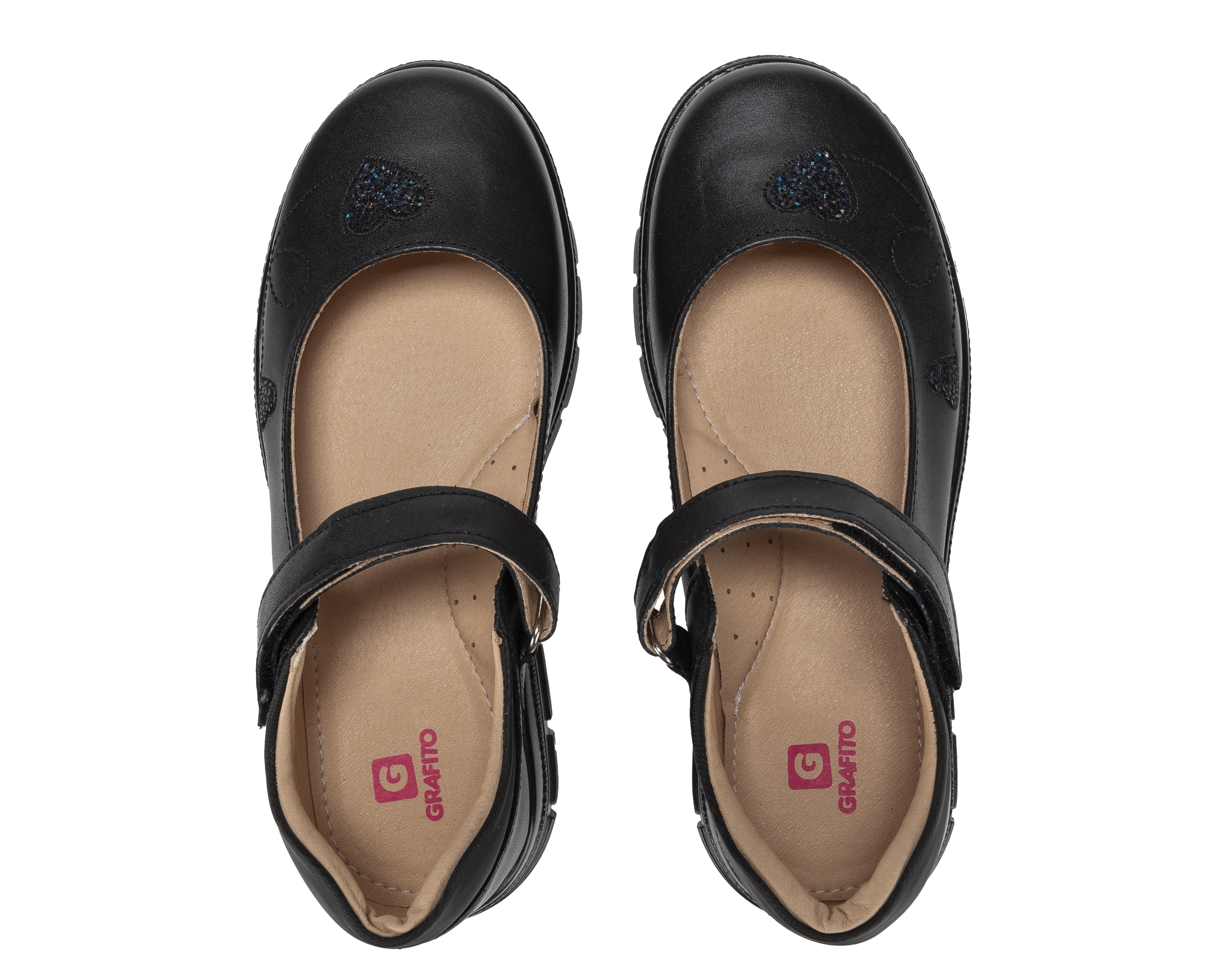 Foto 4 pulgar | Foto 3 | Zapatos Escolares Grafito de Piel para Niña