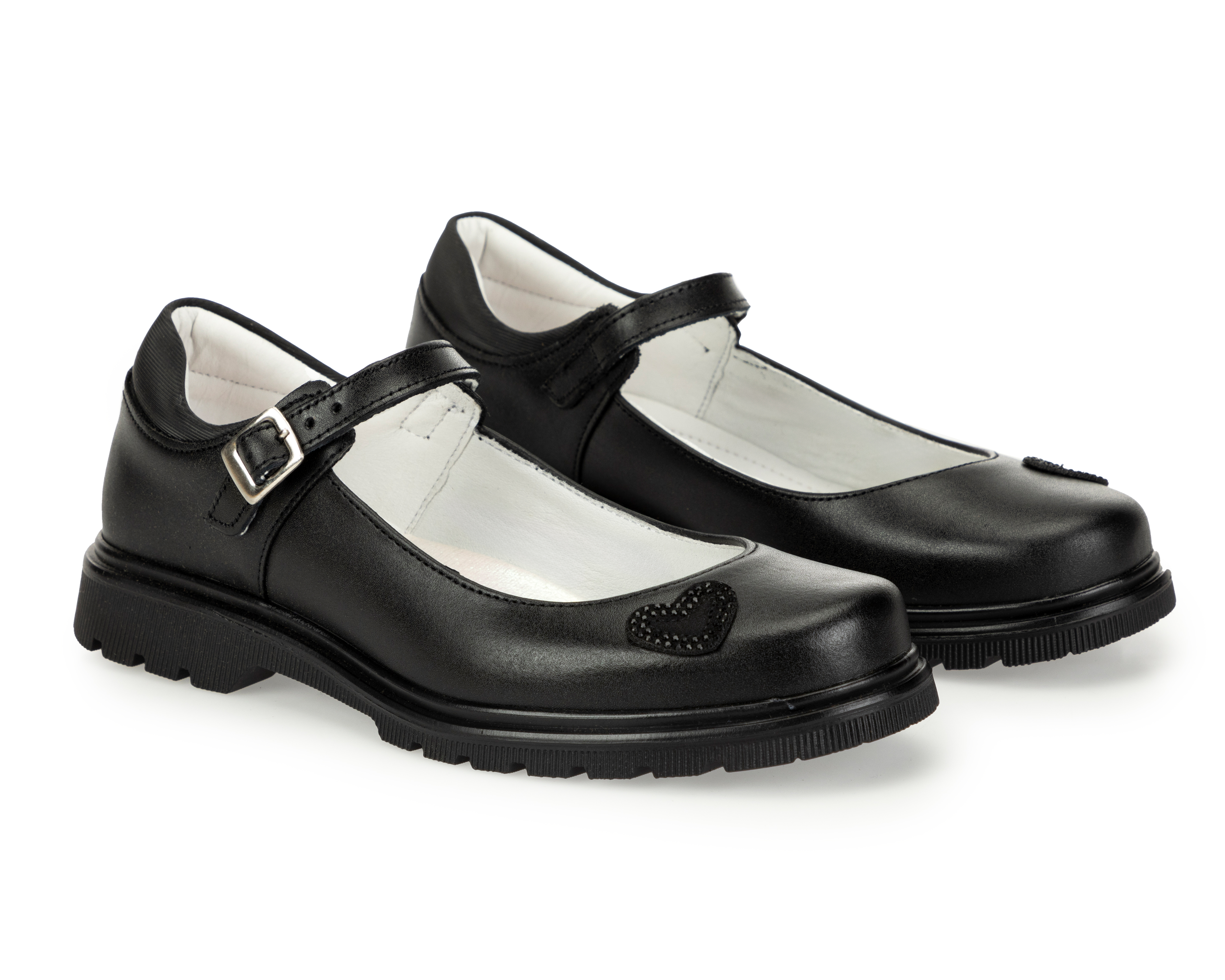 Foto 2 pulgar | Foto 1 | Zapatos Escolares Grafito de Piel para Niña