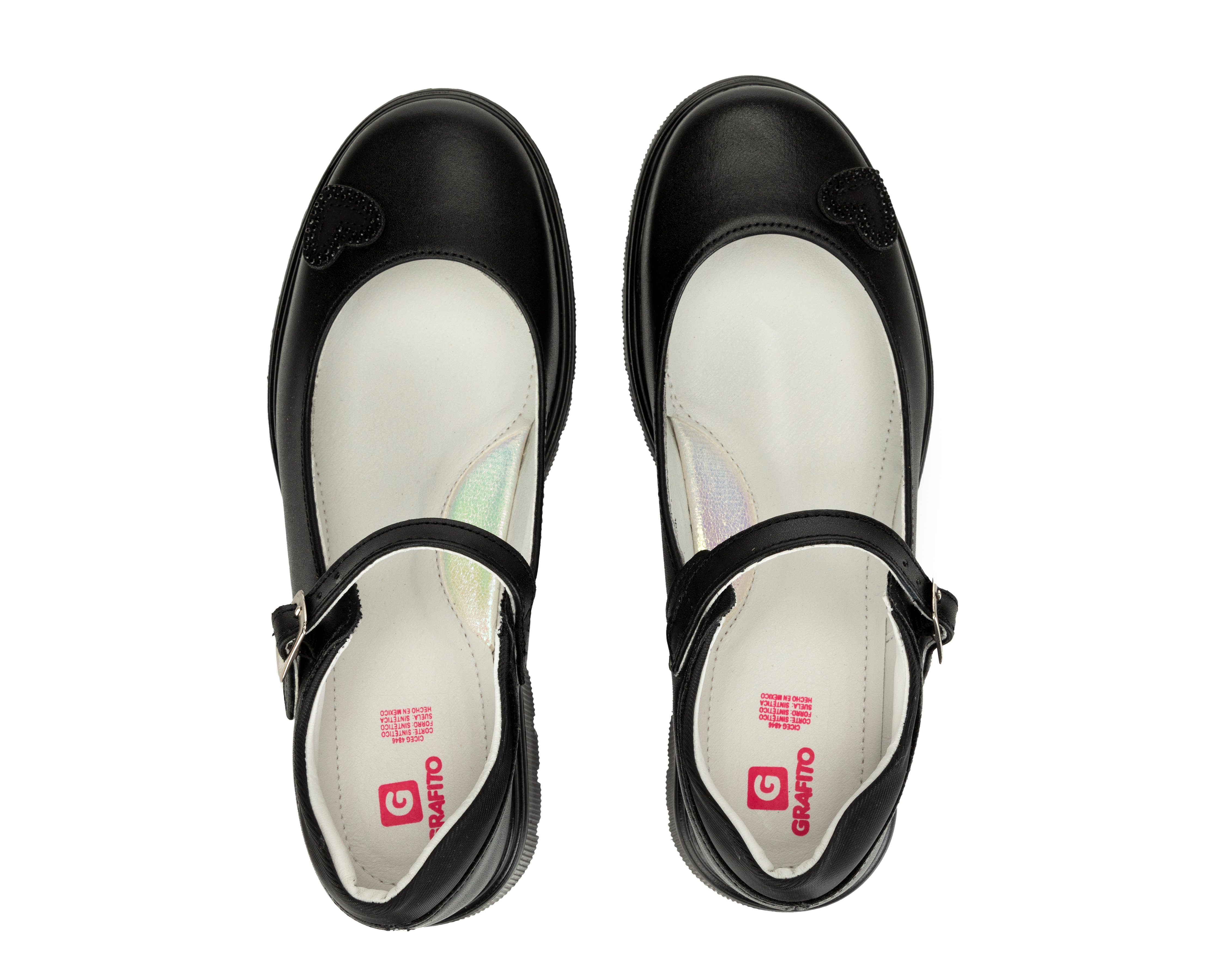 Foto 4 pulgar | Foto 3 | Zapatos Escolares Grafito de Piel para Niña