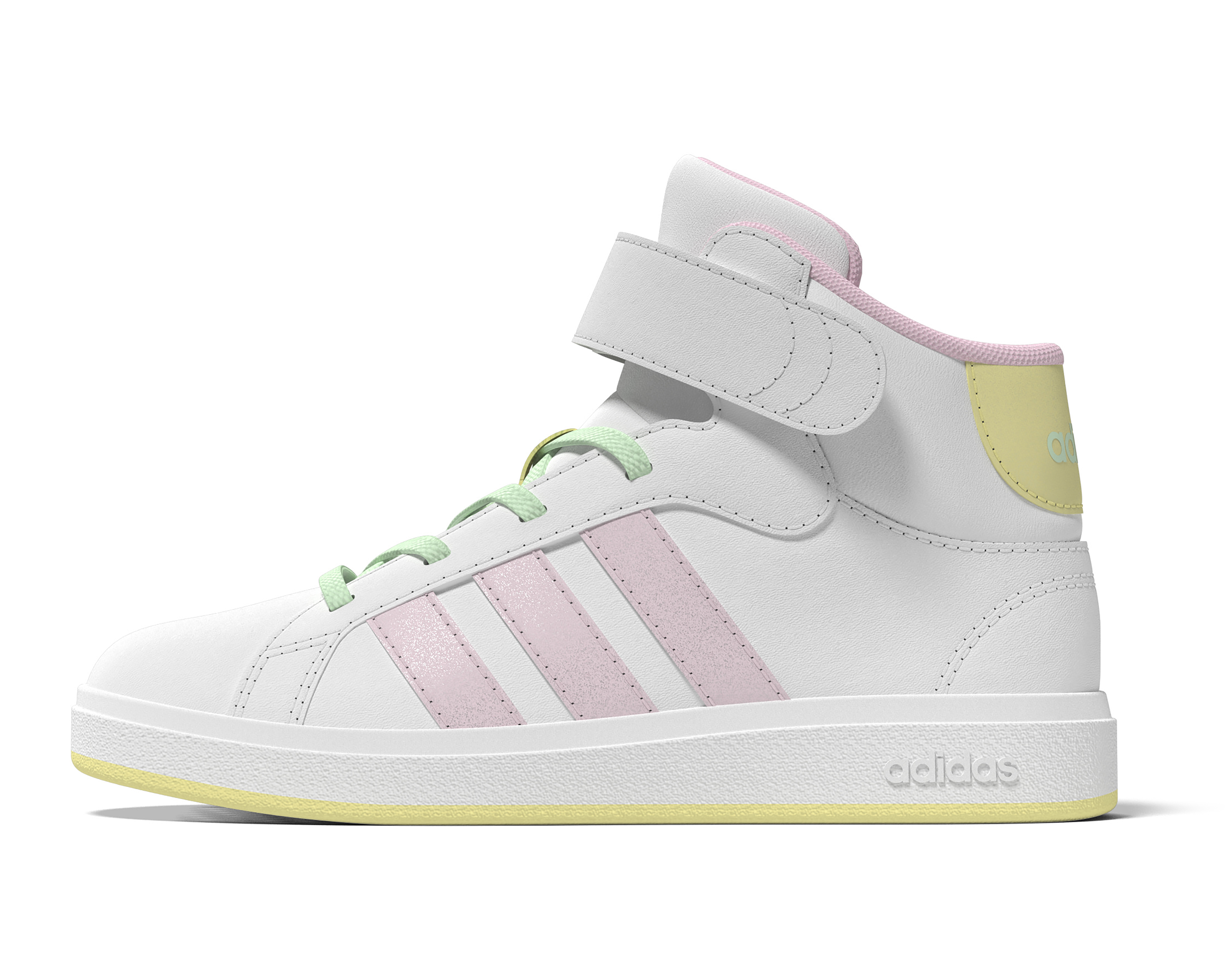 Foto 4 pulgar | Foto 3 | Tenis Adidas Grand Court Mid K para Niña