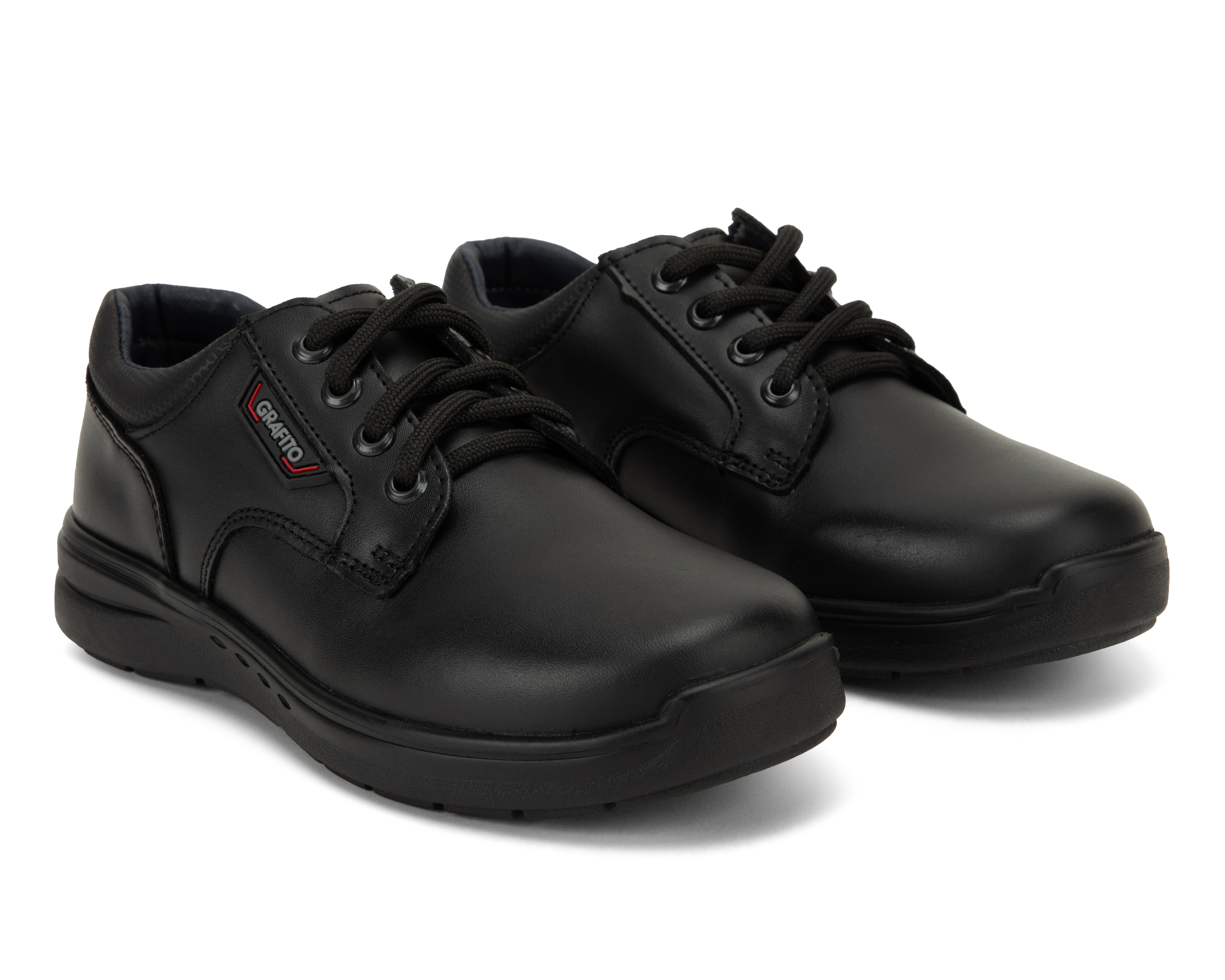 Foto 2 pulgar | Foto 1 | Zapatos Escolares Grafito de Piel para Niño