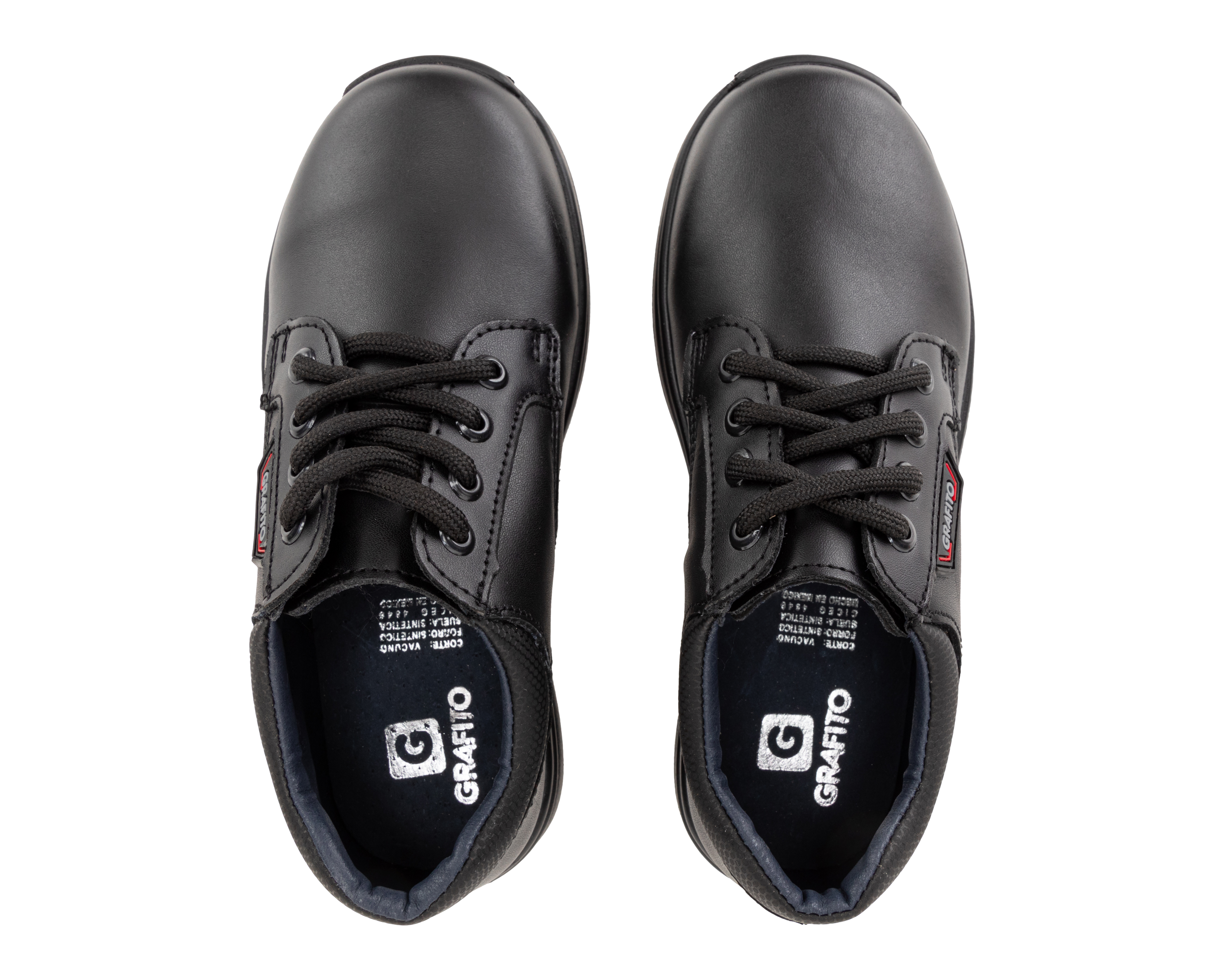 Foto 4 pulgar | Foto 3 | Zapatos Escolares Grafito de Piel para Niño