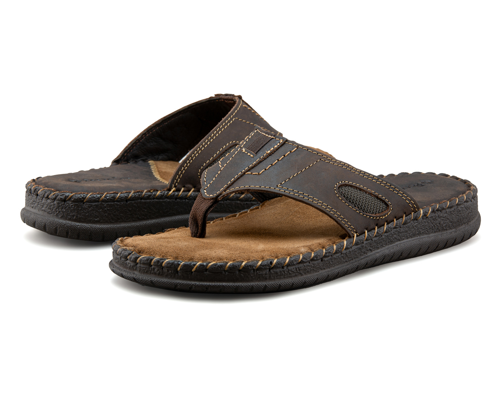Foto 2 pulgar | Foto 1 | Sandalias Casuales Porto Sur de Piel para Hombre