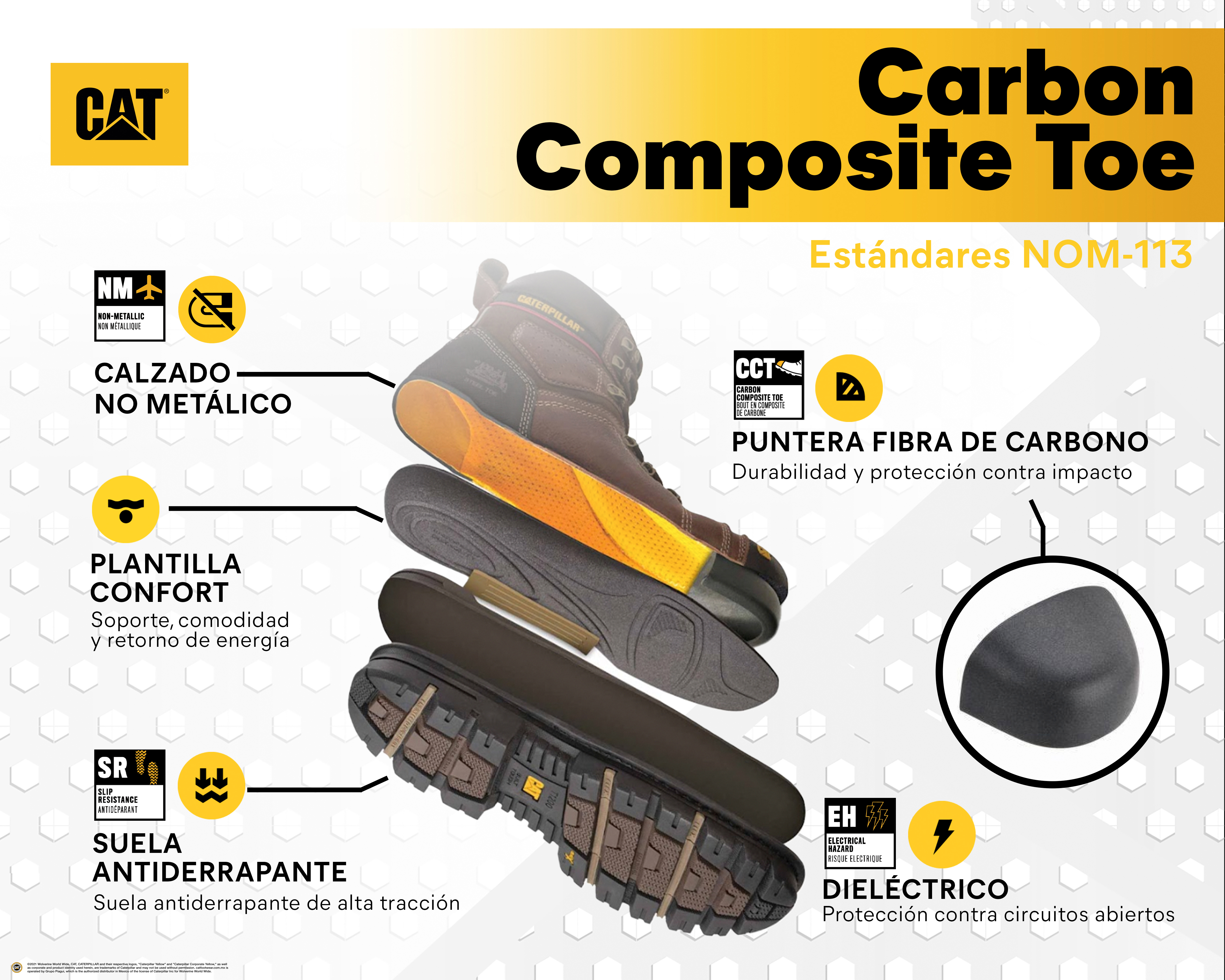 Foto 8 pulgar | Foto 7 | Tenis CAT Streamline Runner CCT Industrial de Piel para Hombre