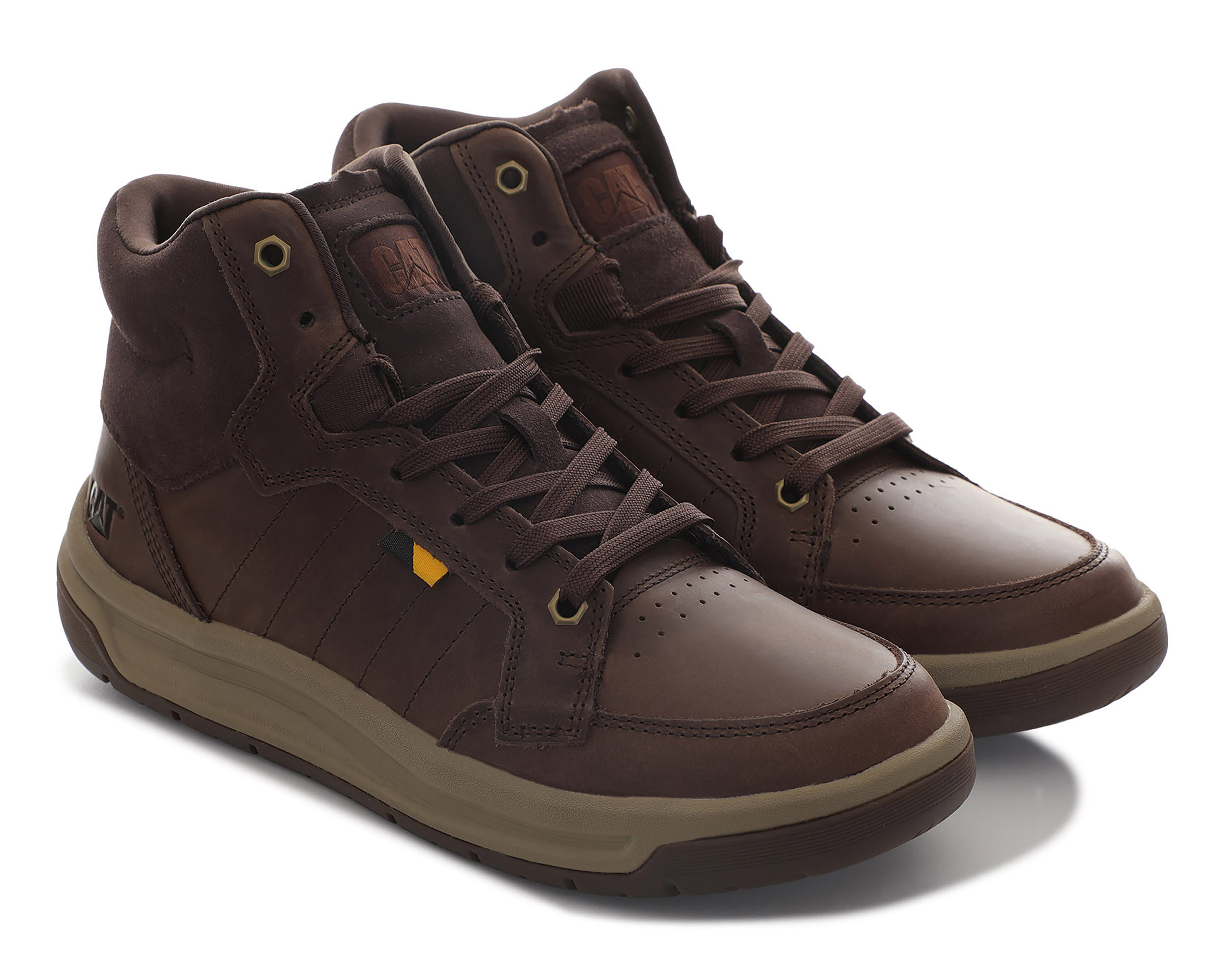 Foto 2 pulgar | Foto 1 | Tenis CAT Apa Cush Mid Casual de Piel para Hombre