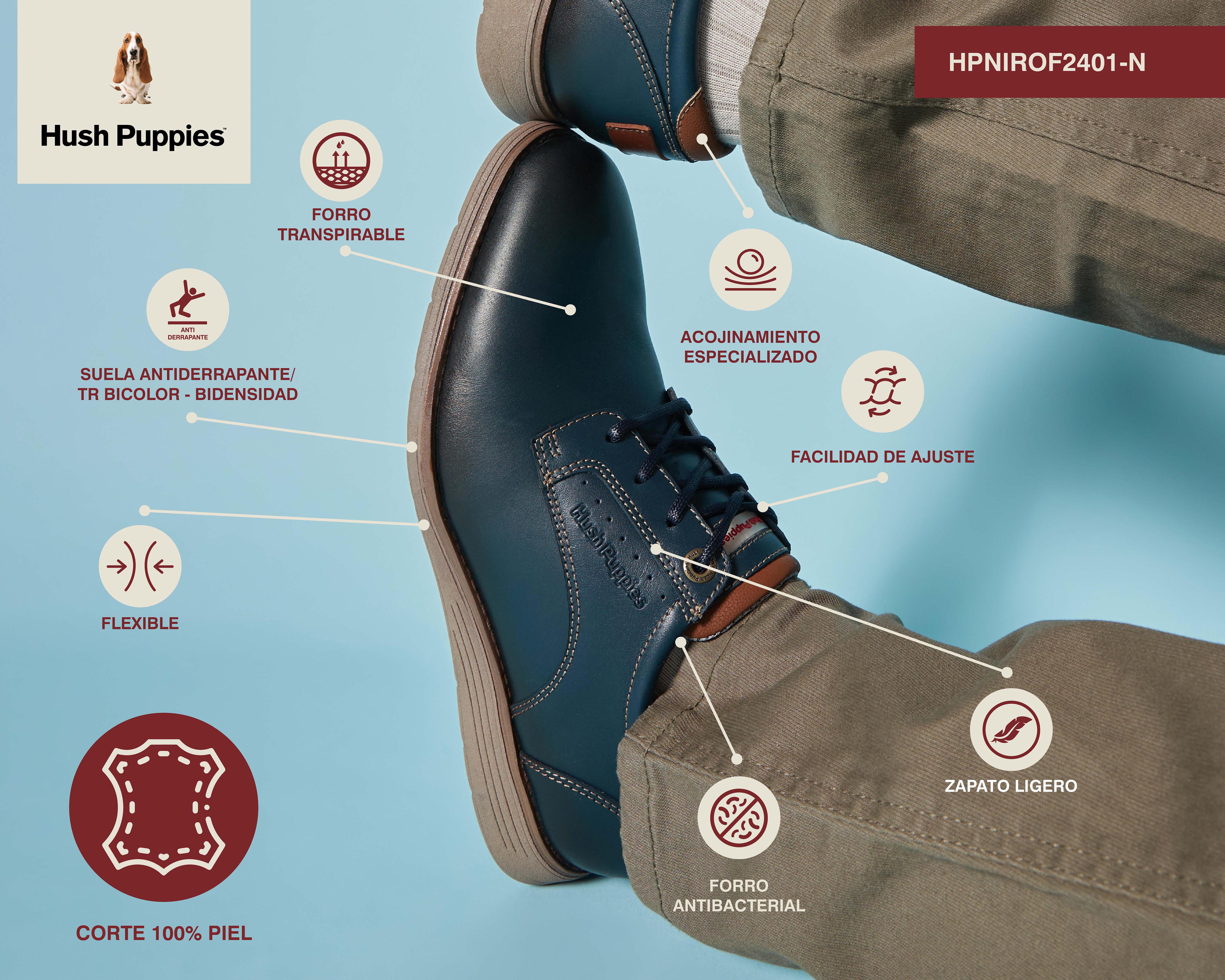 Foto 6 | Foto 7 | Zapatos Casuales Hush Puppies de Piel para Hombre