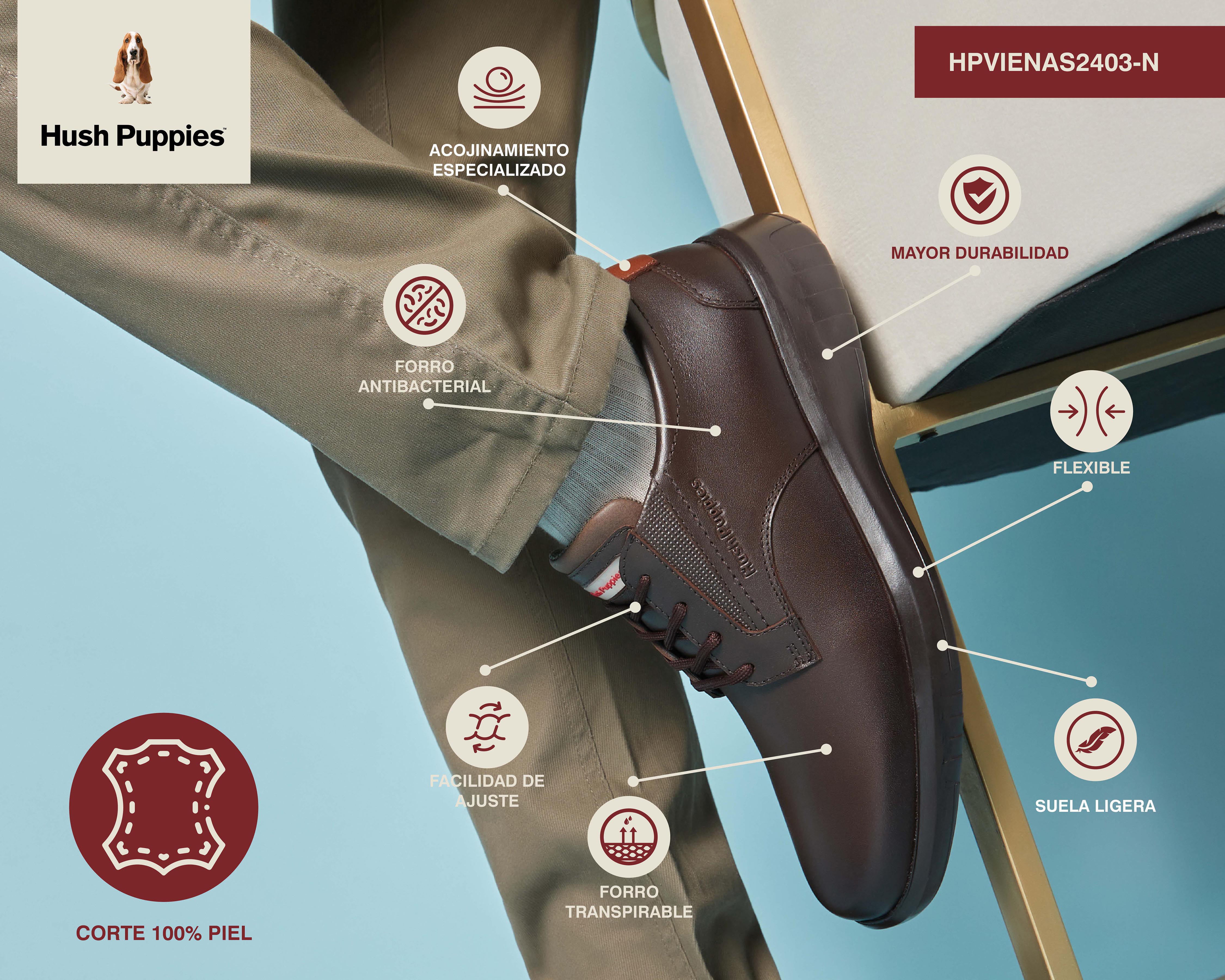 Foto 6 | Foto 7 | Zapatos Casuales Hush Puppies de Piel para Hombre