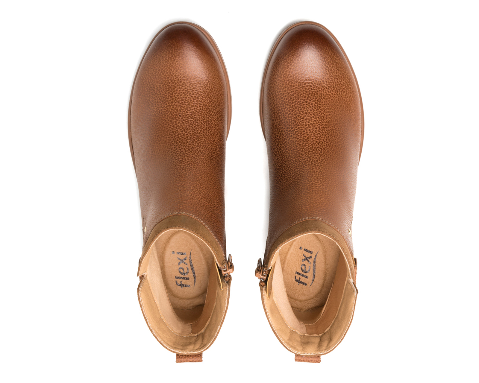 Foto 4 pulgar | Foto 3 | Botines Confort Flexi Arel de Piel para Mujer