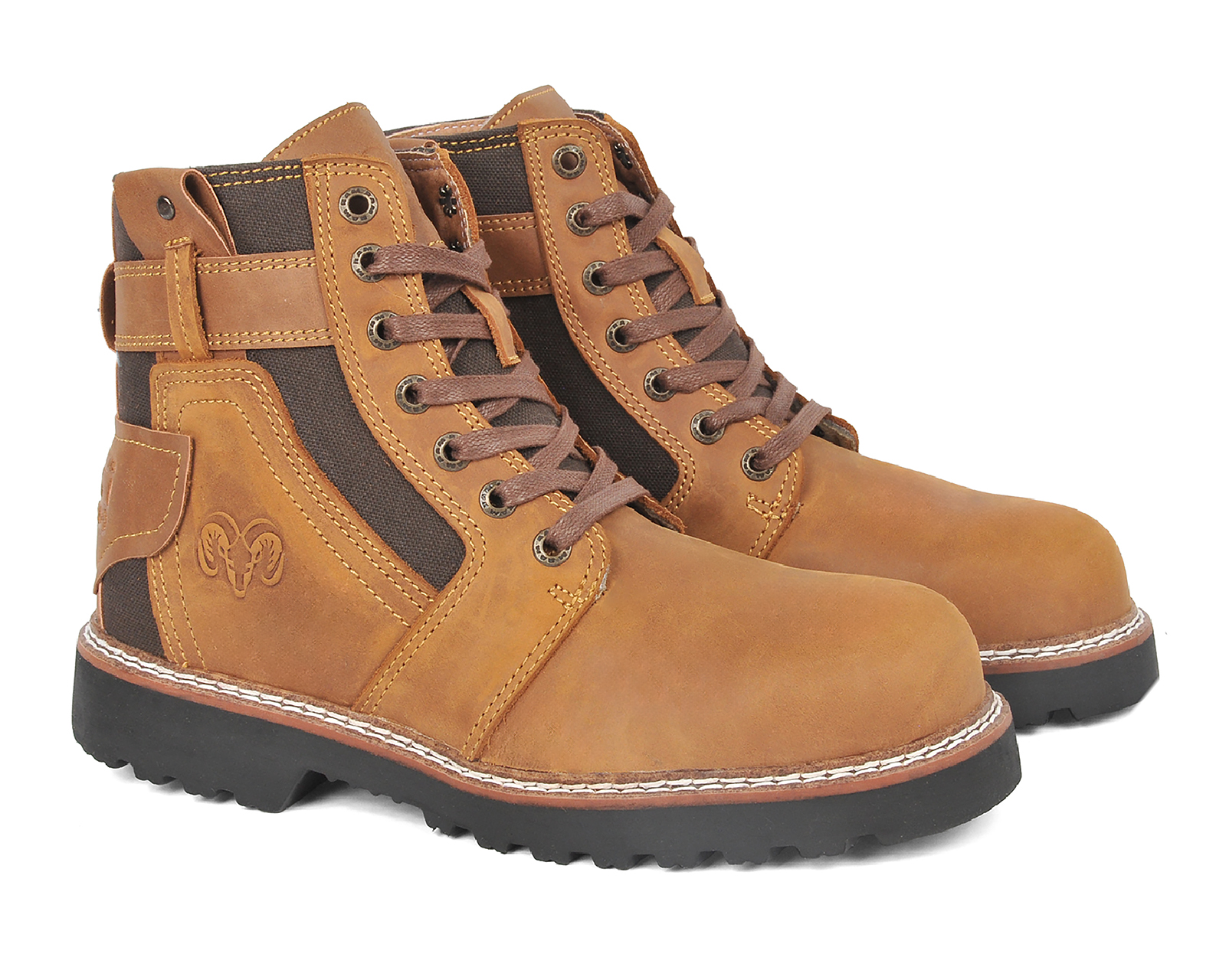 Foto 2 pulgar | Foto 1 | Botas de Trabajo Ram de Piel para Hombre
