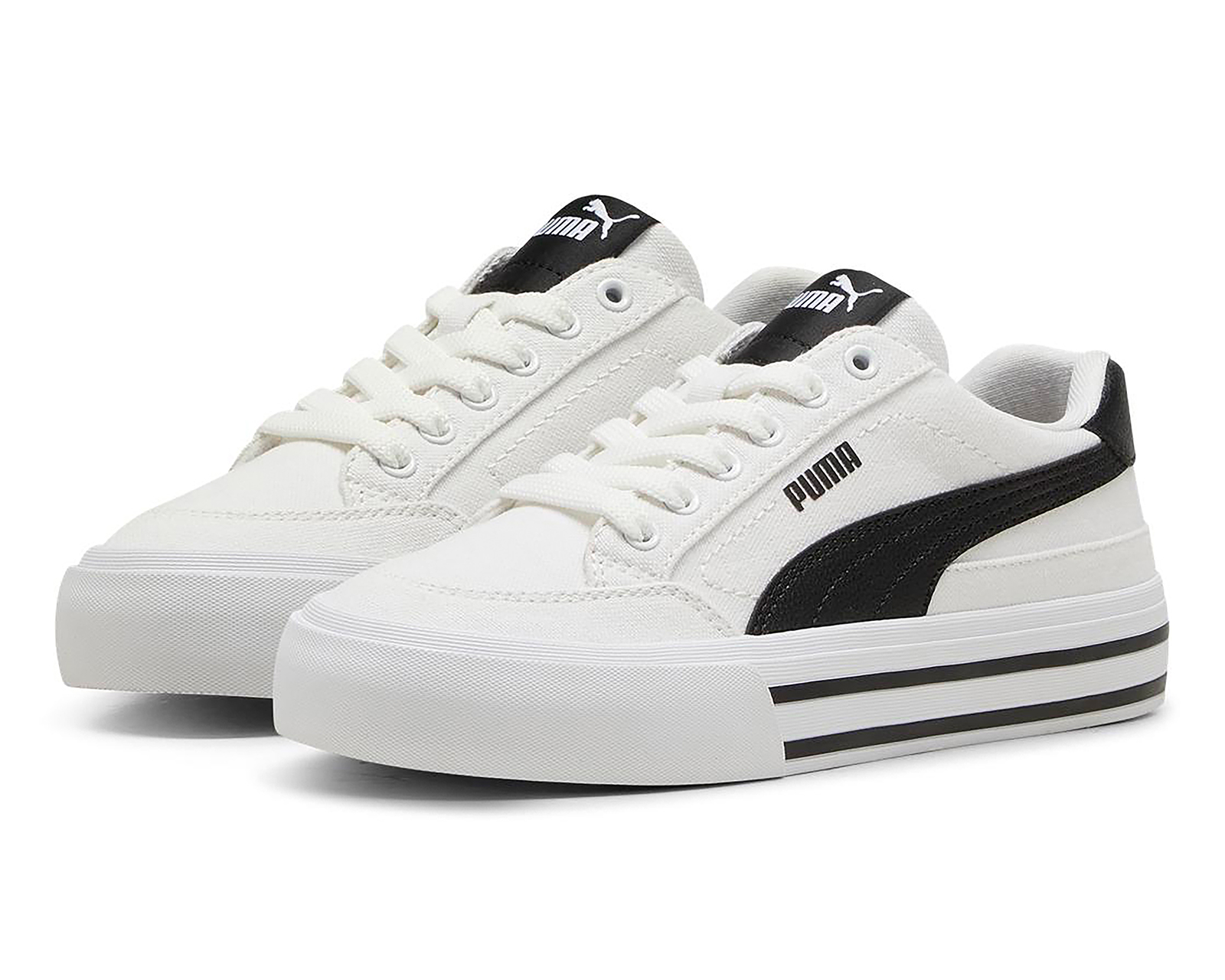 Foto 2 pulgar | Foto 1 | Tenis Puma Court Classic Vulc Formstrip Juveniles