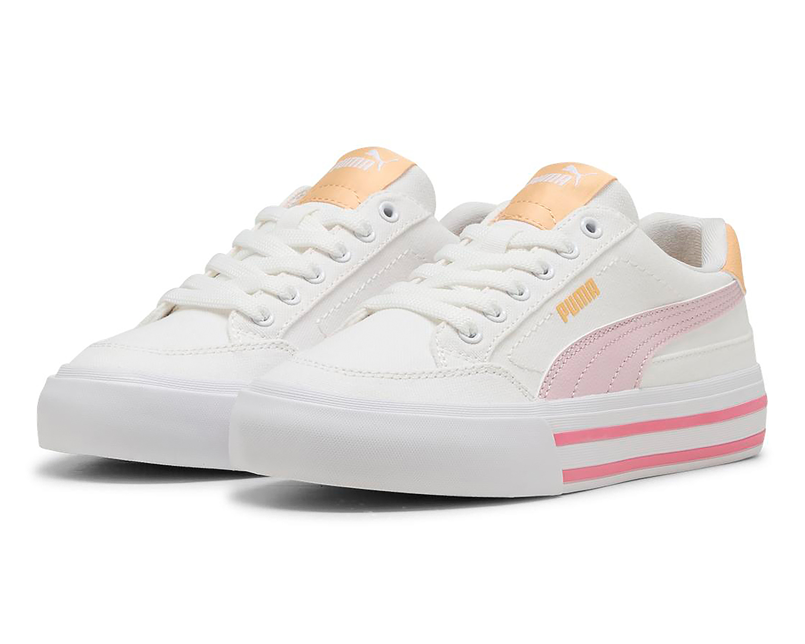 Foto 2 pulgar | Foto 1 | Tenis Puma Court Classic Vulc Formstrip Juveniles