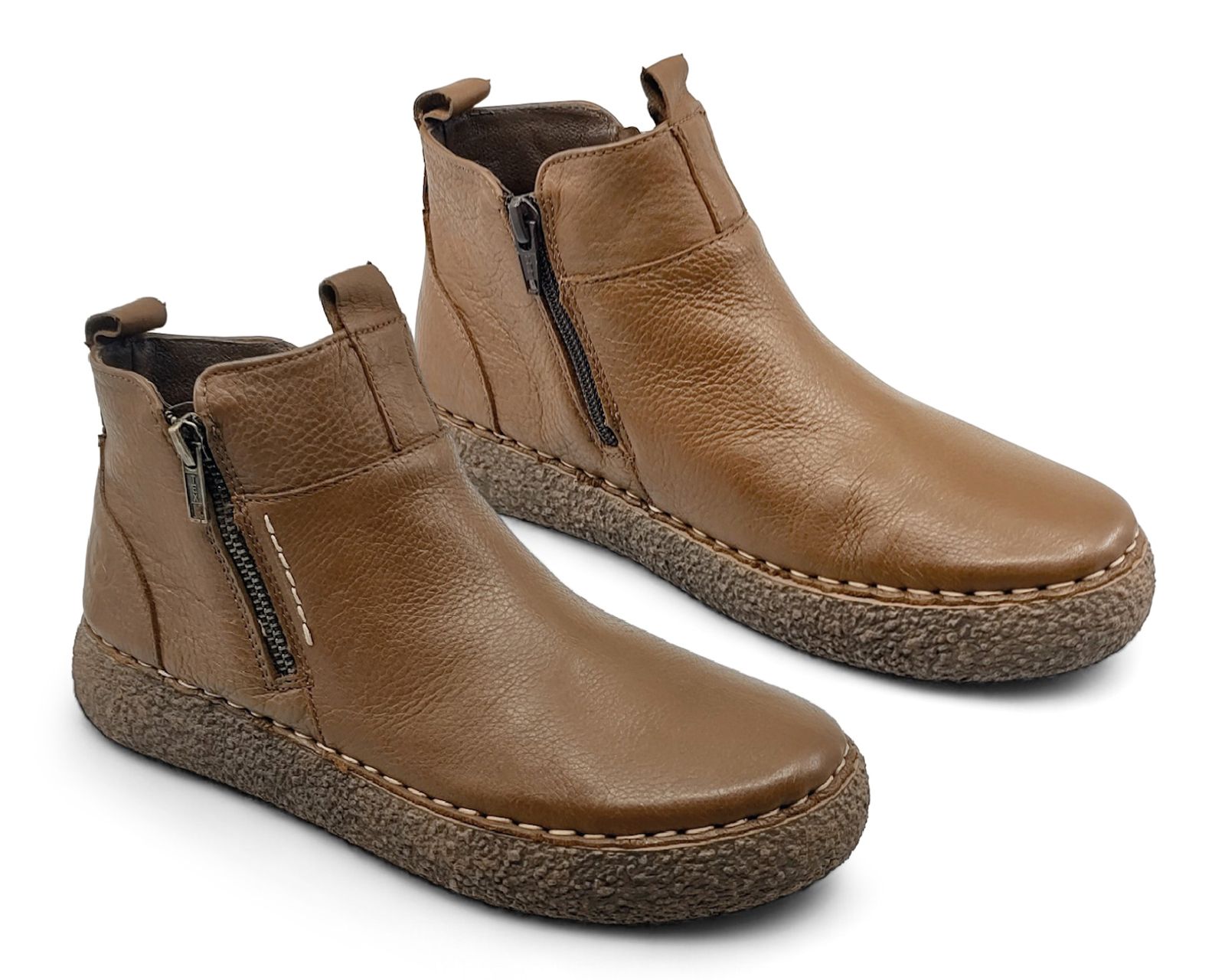 Foto 2 pulgar | Foto 1 | Botines Confort Lobo Solo de Piel para Mujer