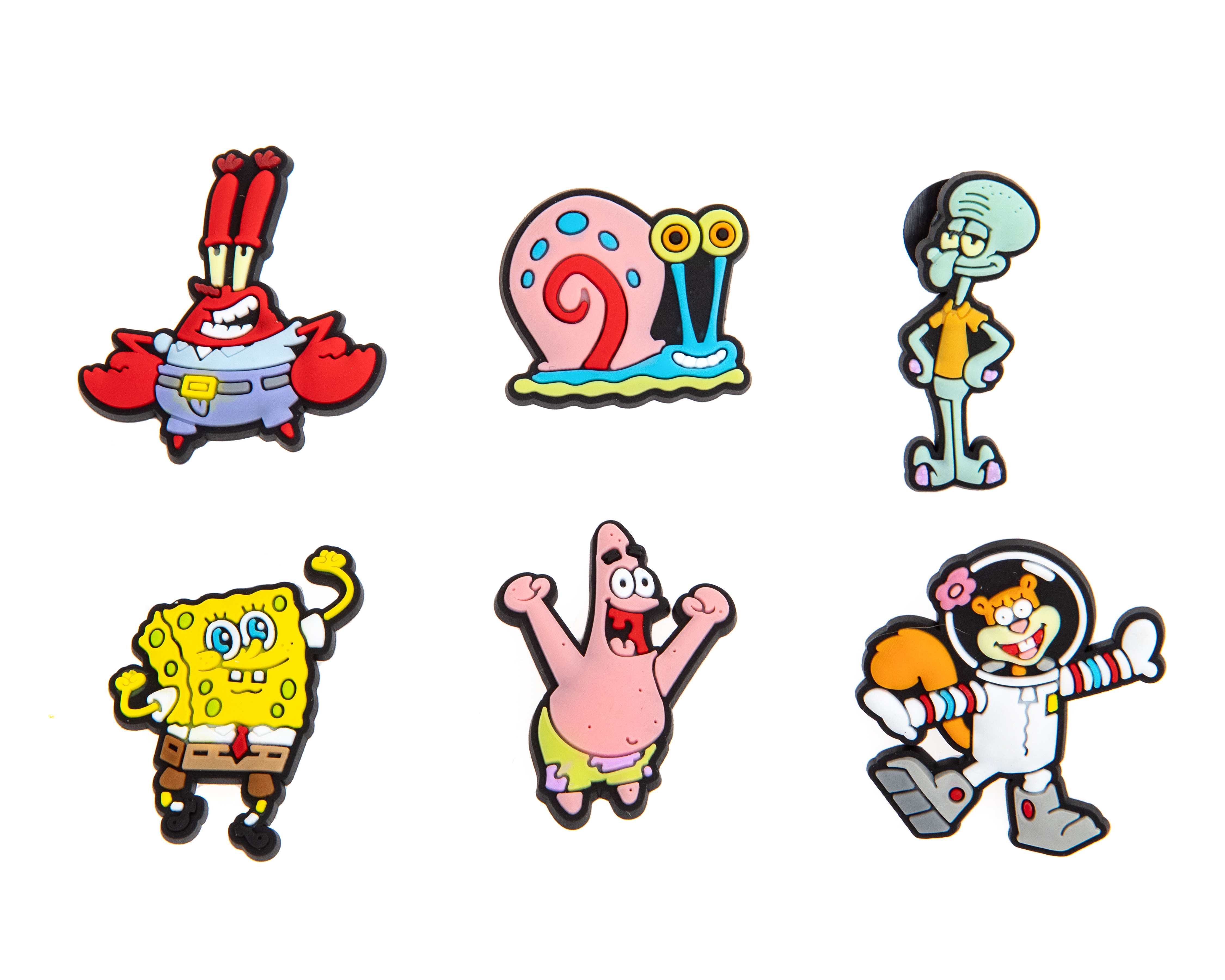 Paquete de Pines para Calzado Bob Esponja 6 Piezas