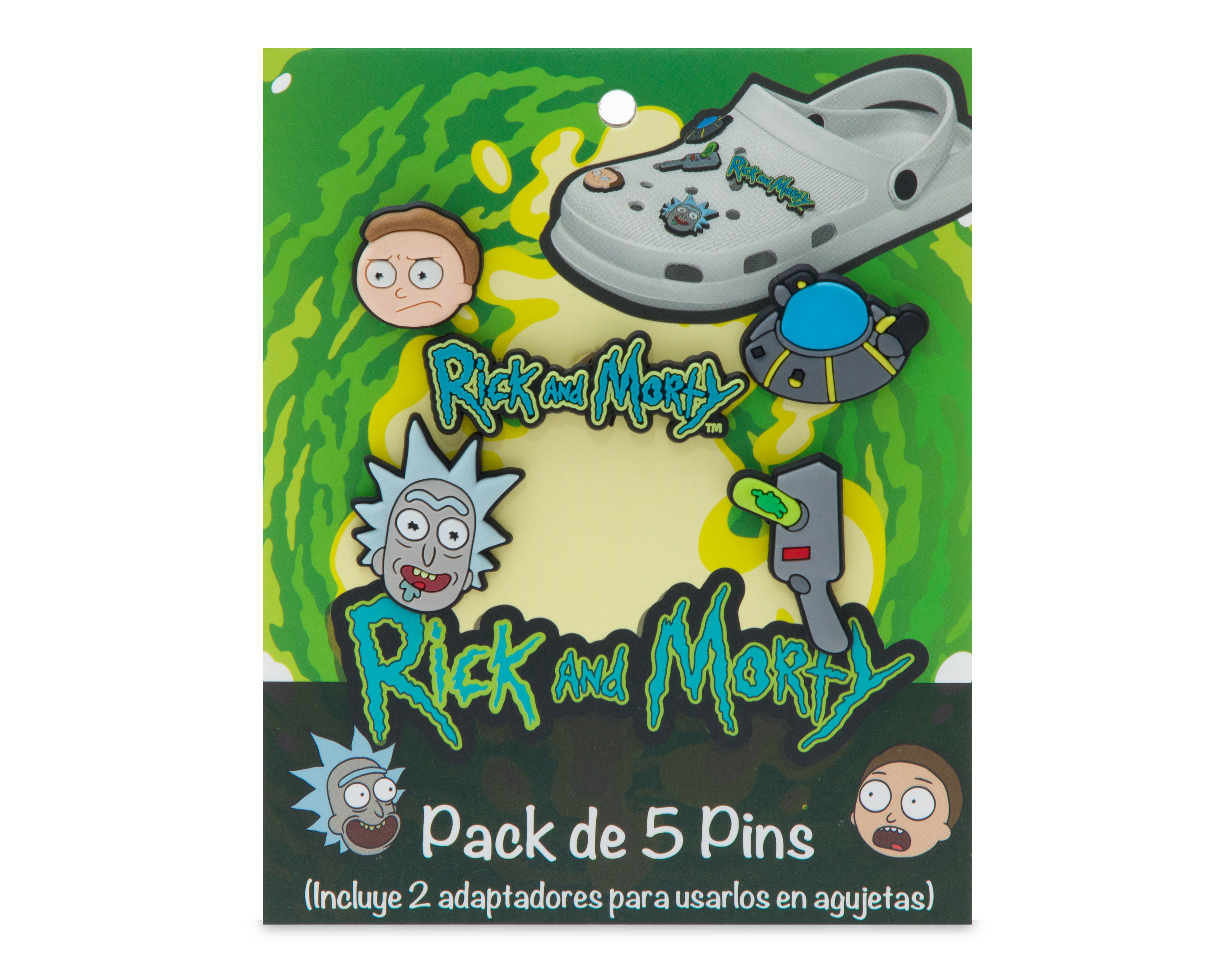 Foto 4 pulgar | Foto 3 | Paquete de Pines para Calzado Rick & Morty 5 Piezas