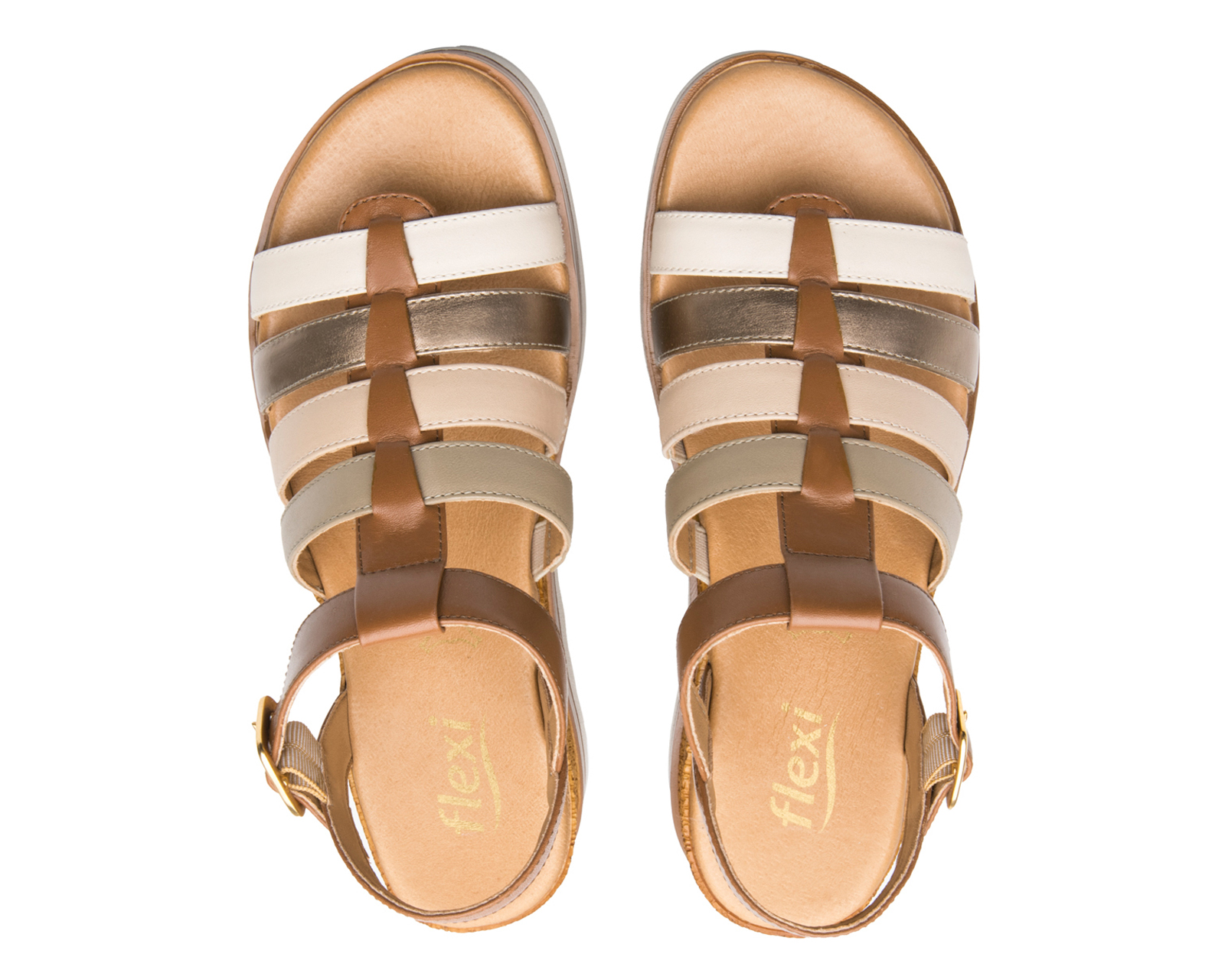 Foto 4 pulgar | Foto 3 | Sandalias Casuales Flexi de Piel para Mujer