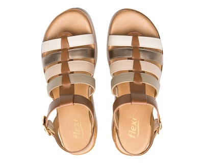 Foto 3 | Foto 3 | Sandalias Casuales Flexi de Piel para Mujer