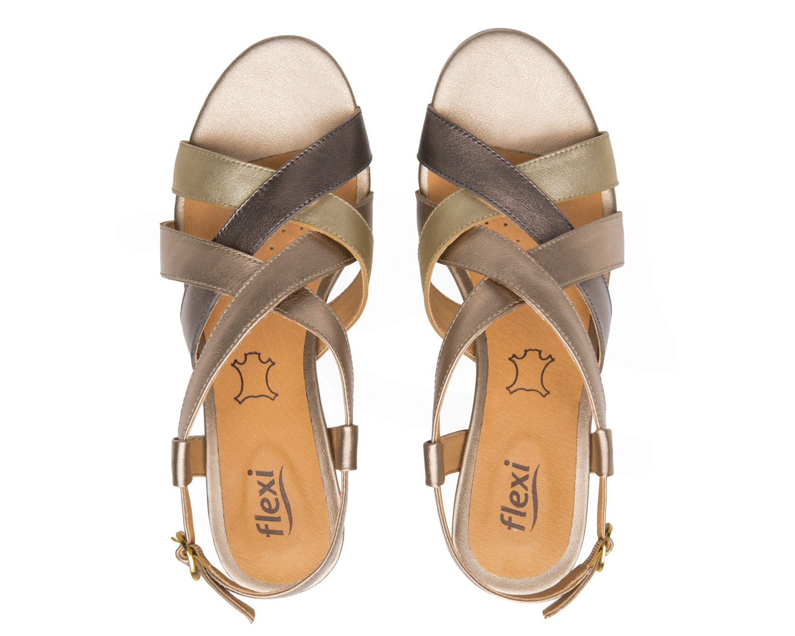 Foto 4 pulgar | Foto 3 | Sandalias Casuales Flexi de Piel para Mujer