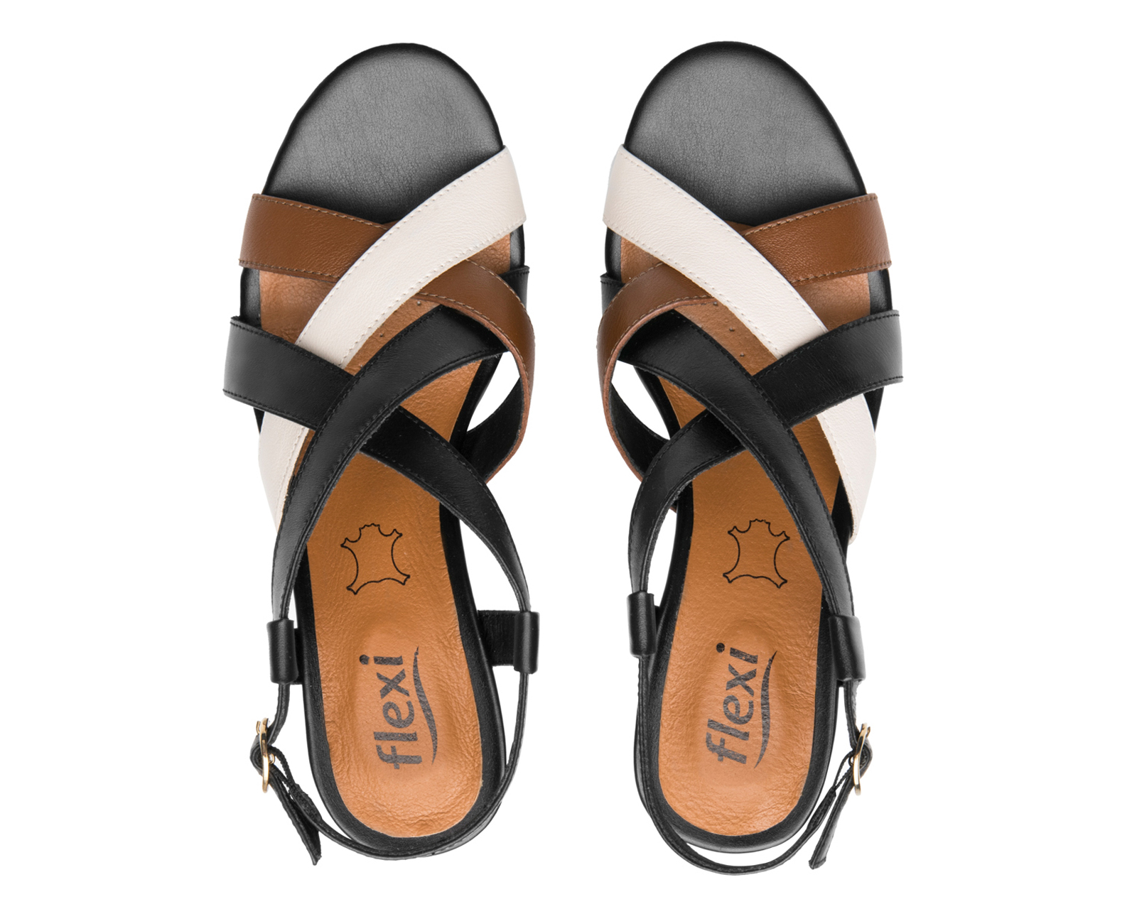 Foto 3 | Foto 3 | Sandalias Confort Flexi de Piel para Mujer