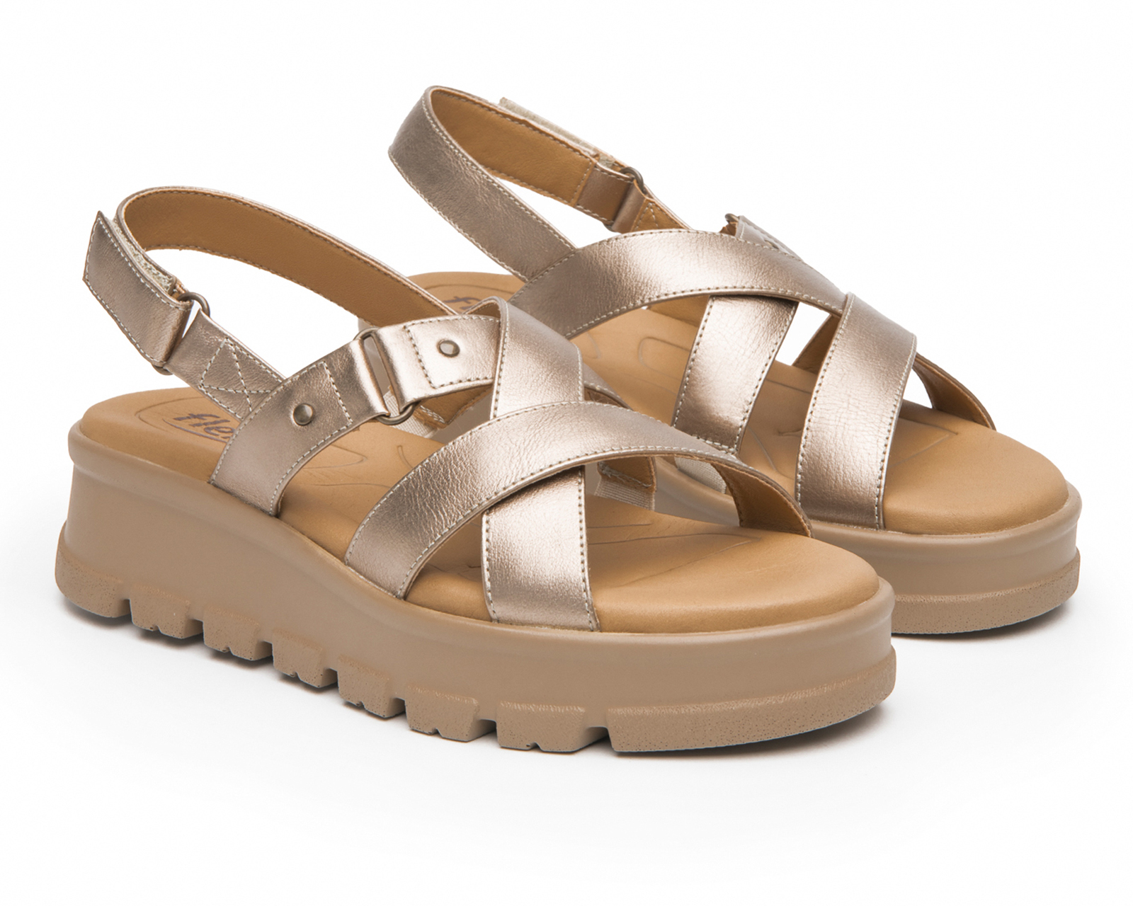 Foto 2 pulgar | Foto 1 | Sandalias Casuales Flexi de Piel para Mujer