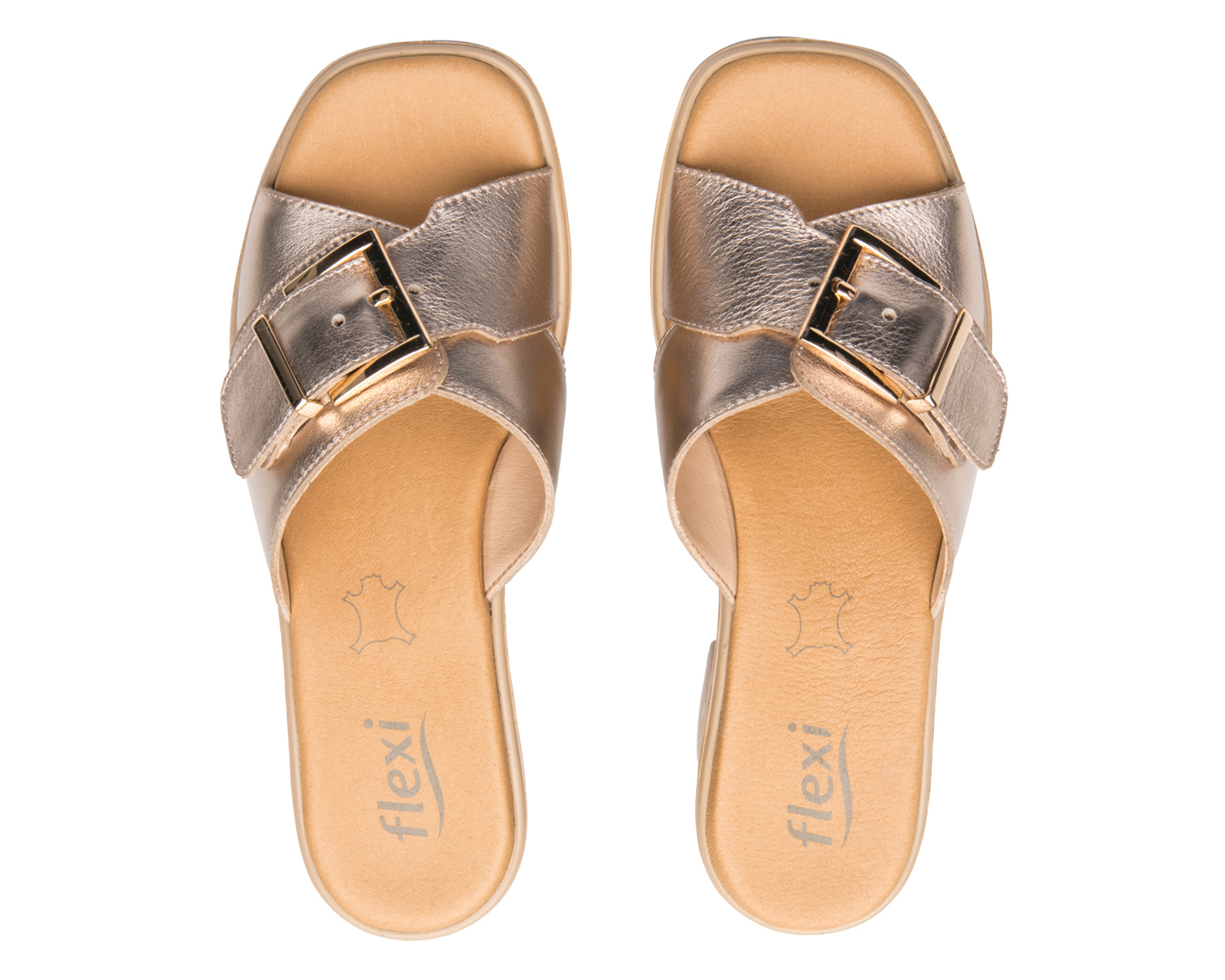 Foto 4 pulgar | Foto 3 | Sandalias de Tacón Flexi de Piel para Mujer