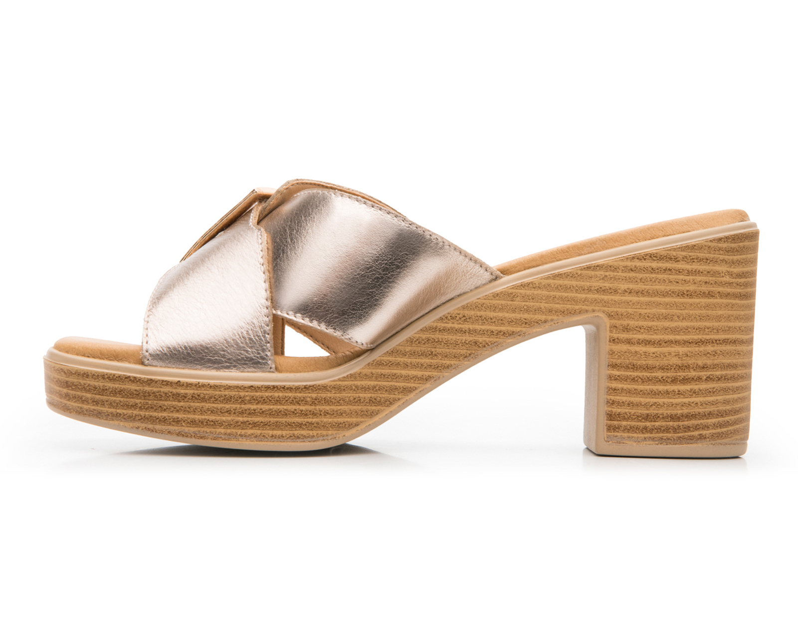 Foto 4 | Foto 4 | Sandalias de Tacón Flexi de Piel para Mujer