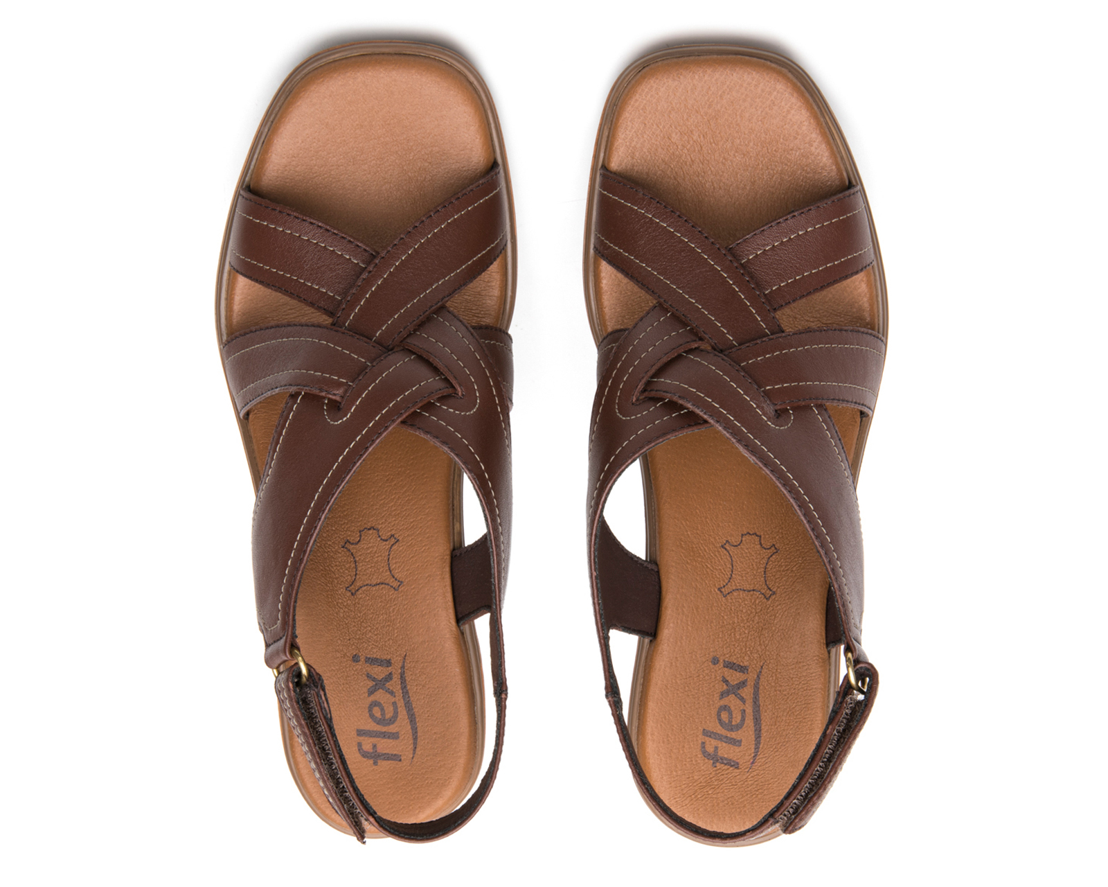 Foto 4 pulgar | Foto 3 | Sandalias Confort Flexi de Piel para Mujer