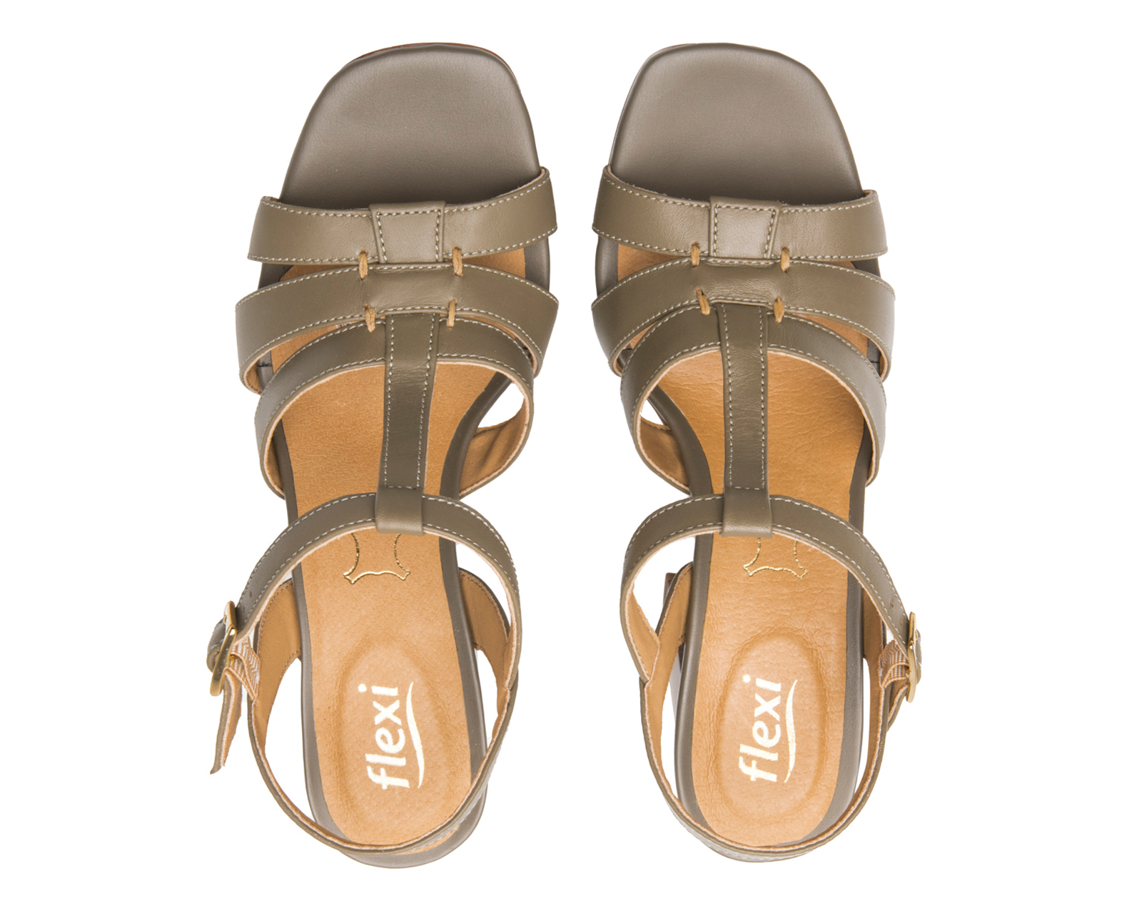 Foto 4 pulgar | Foto 3 | Sandalias de Tacón Flexi de Piel para Mujer