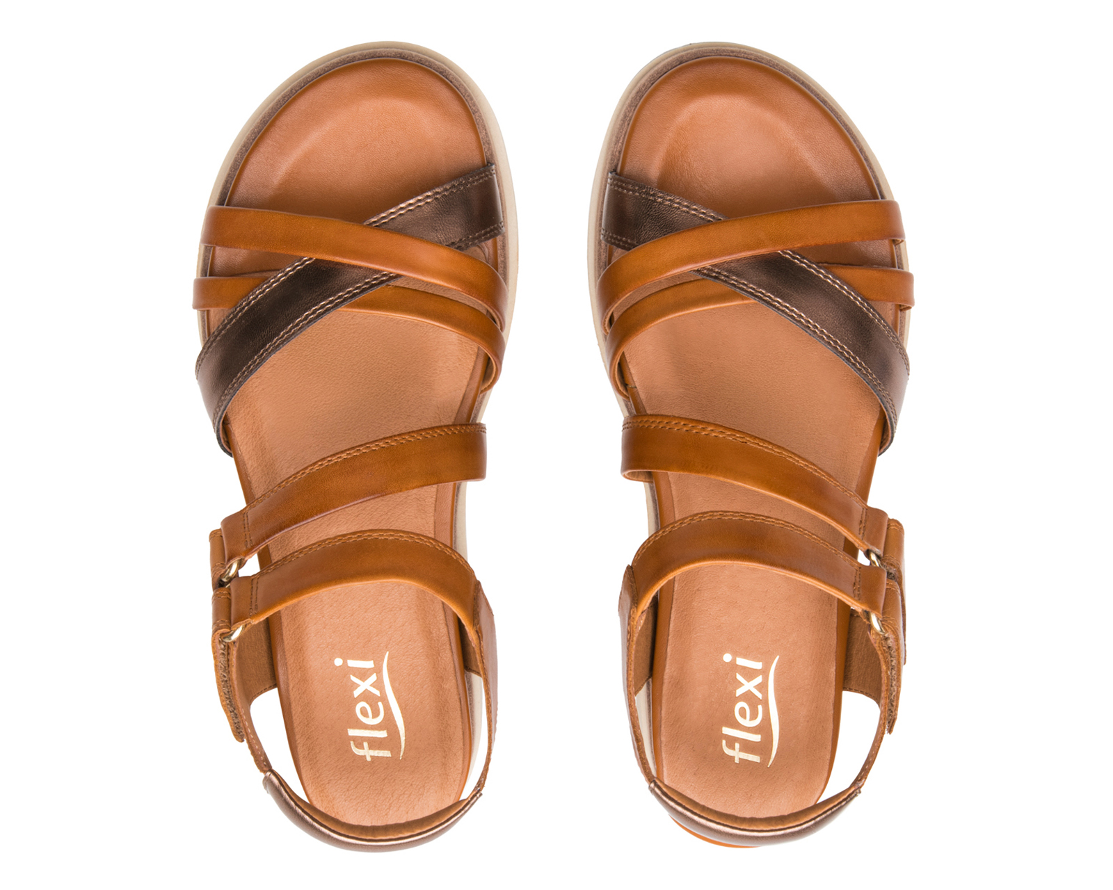 Foto 3 | Foto 3 | Sandalias Casuales Flexi de Piel para Mujer