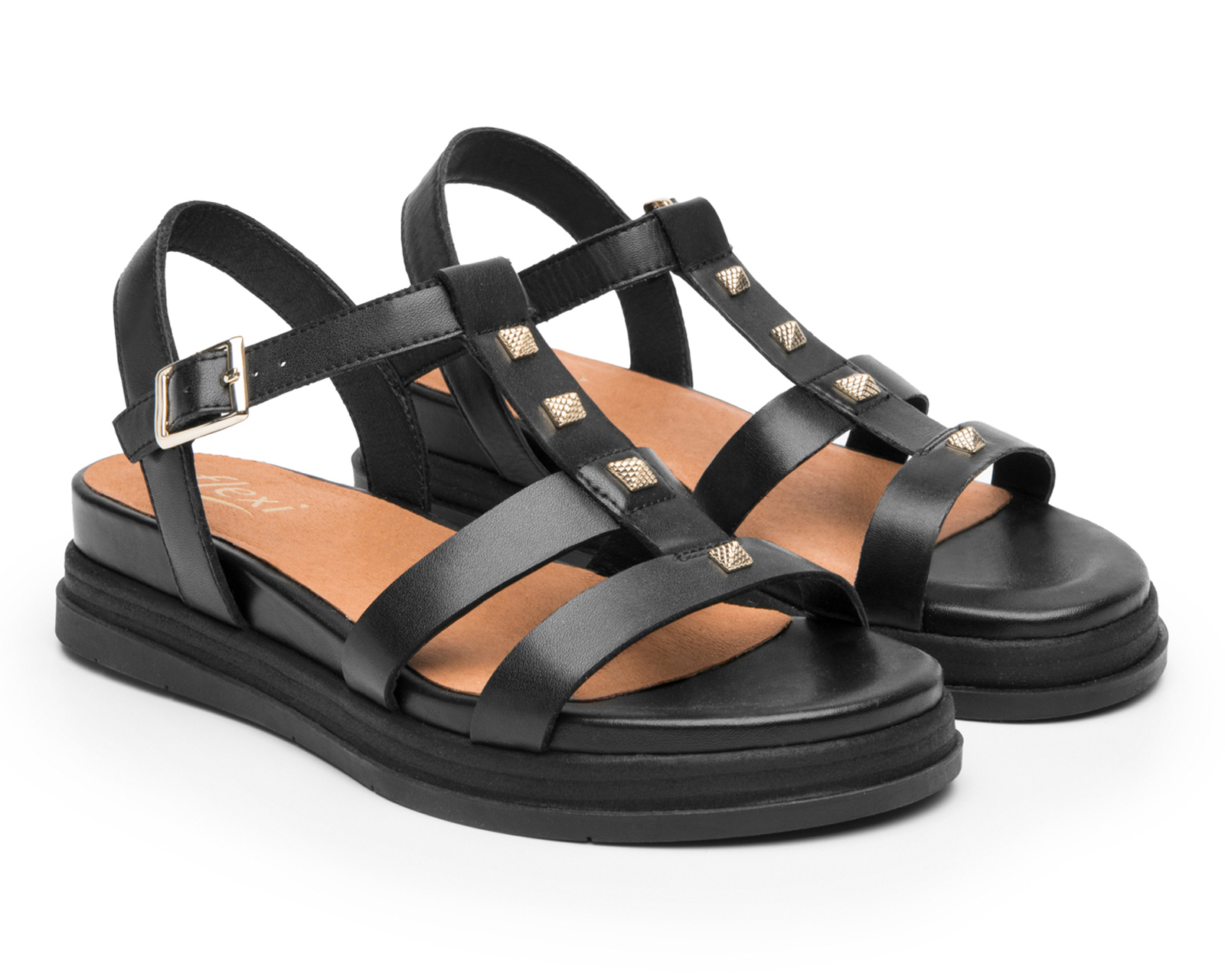 Foto 2 pulgar | Foto 1 | Sandalias Casuales Flexi de Piel para Mujer