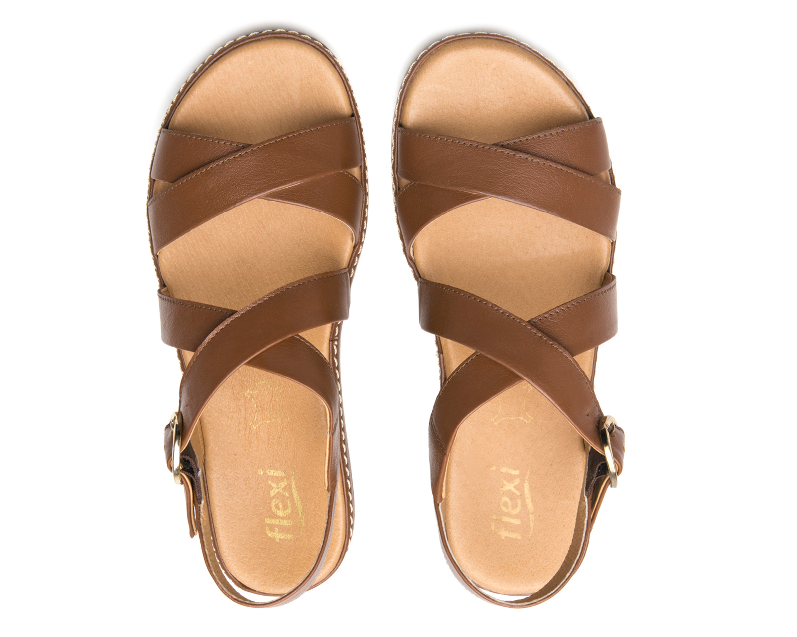 Foto 3 | Foto 3 | Sandalias Confort Flexi de Piel para Mujer