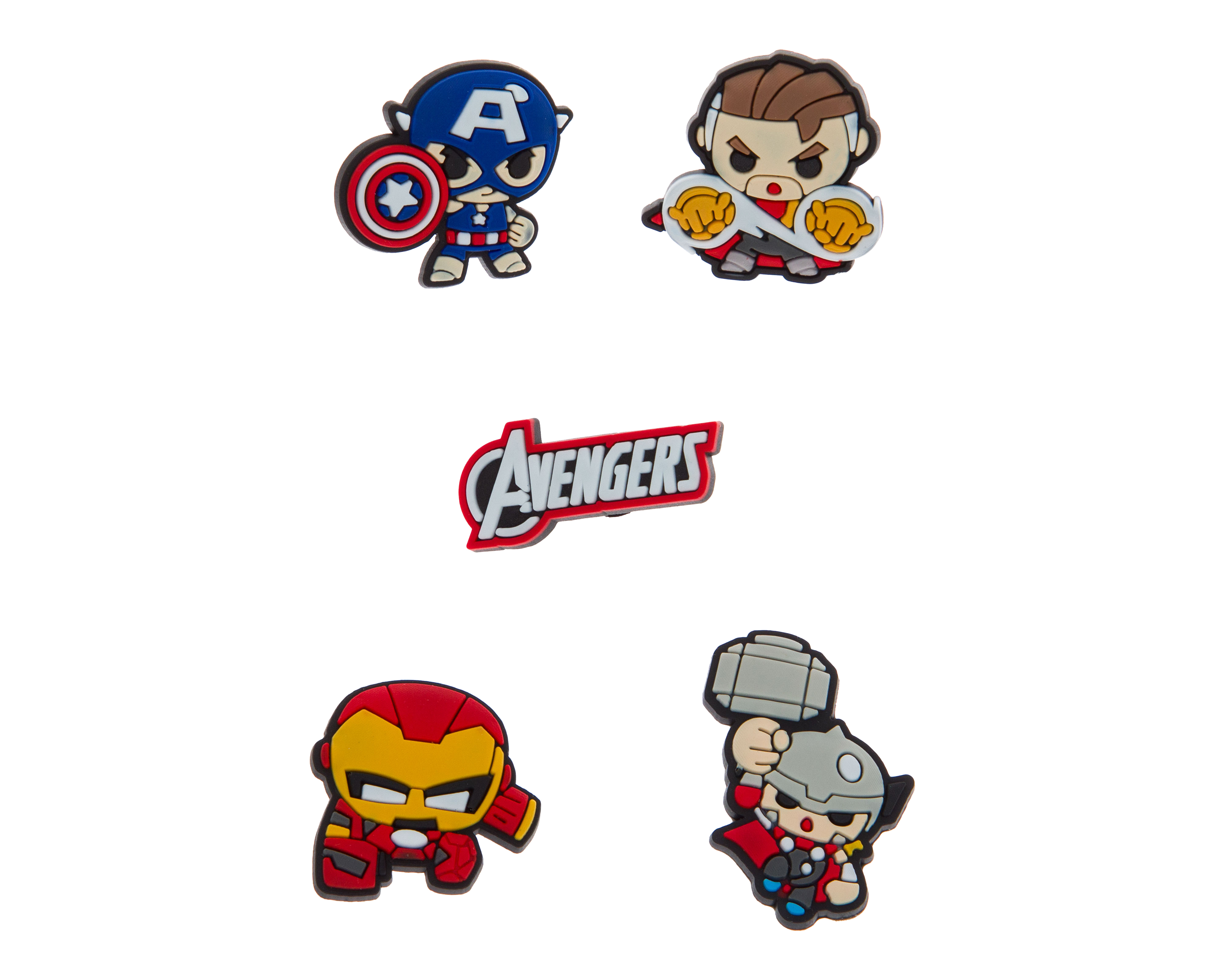 Paquete de Pines para Calzado Marvel Avengers 5 Piezas