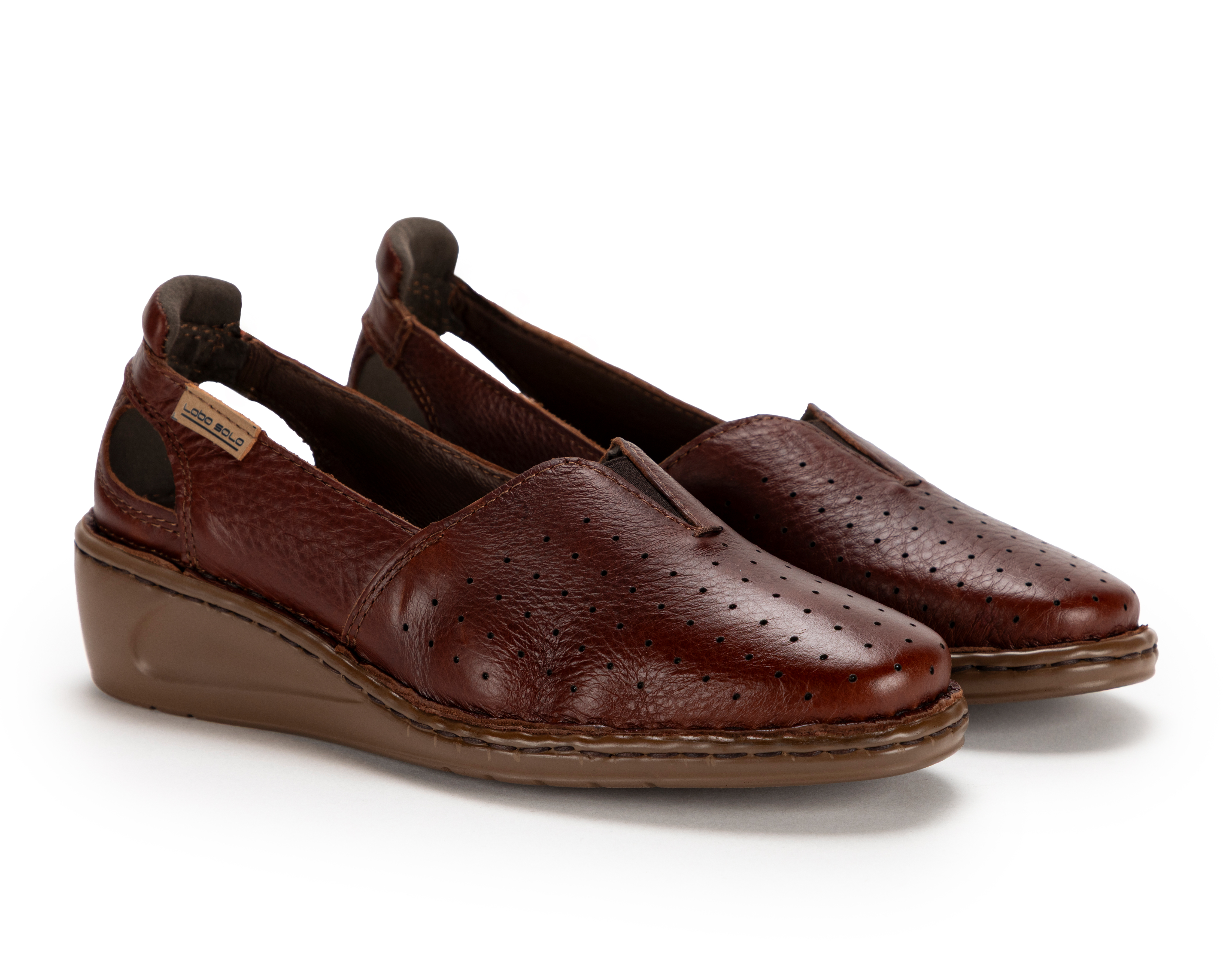 Zapatos Confort Lobo Solo de Piel para Mujer