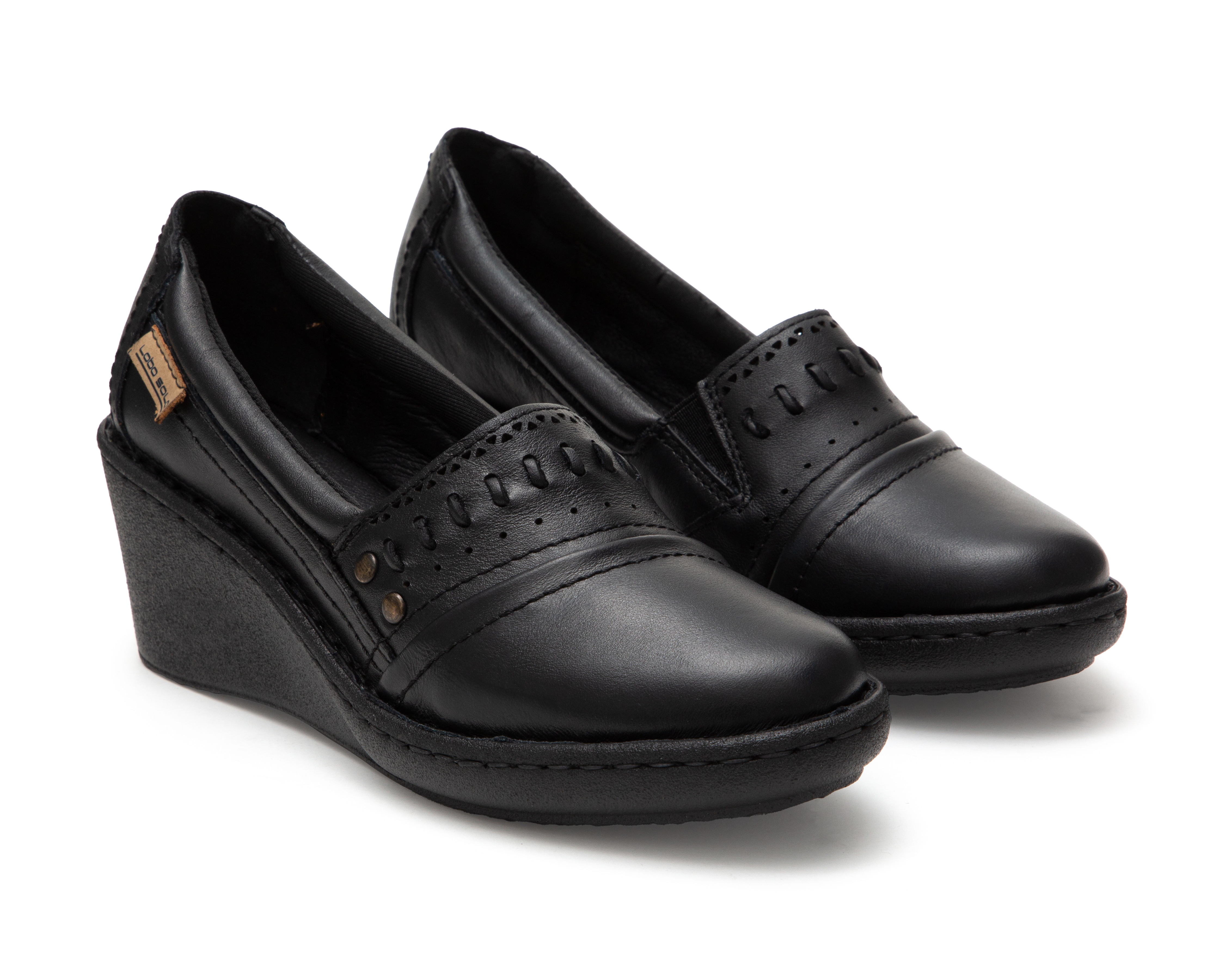 Zapatos Confort Lobo Solo de Piel para Mujer