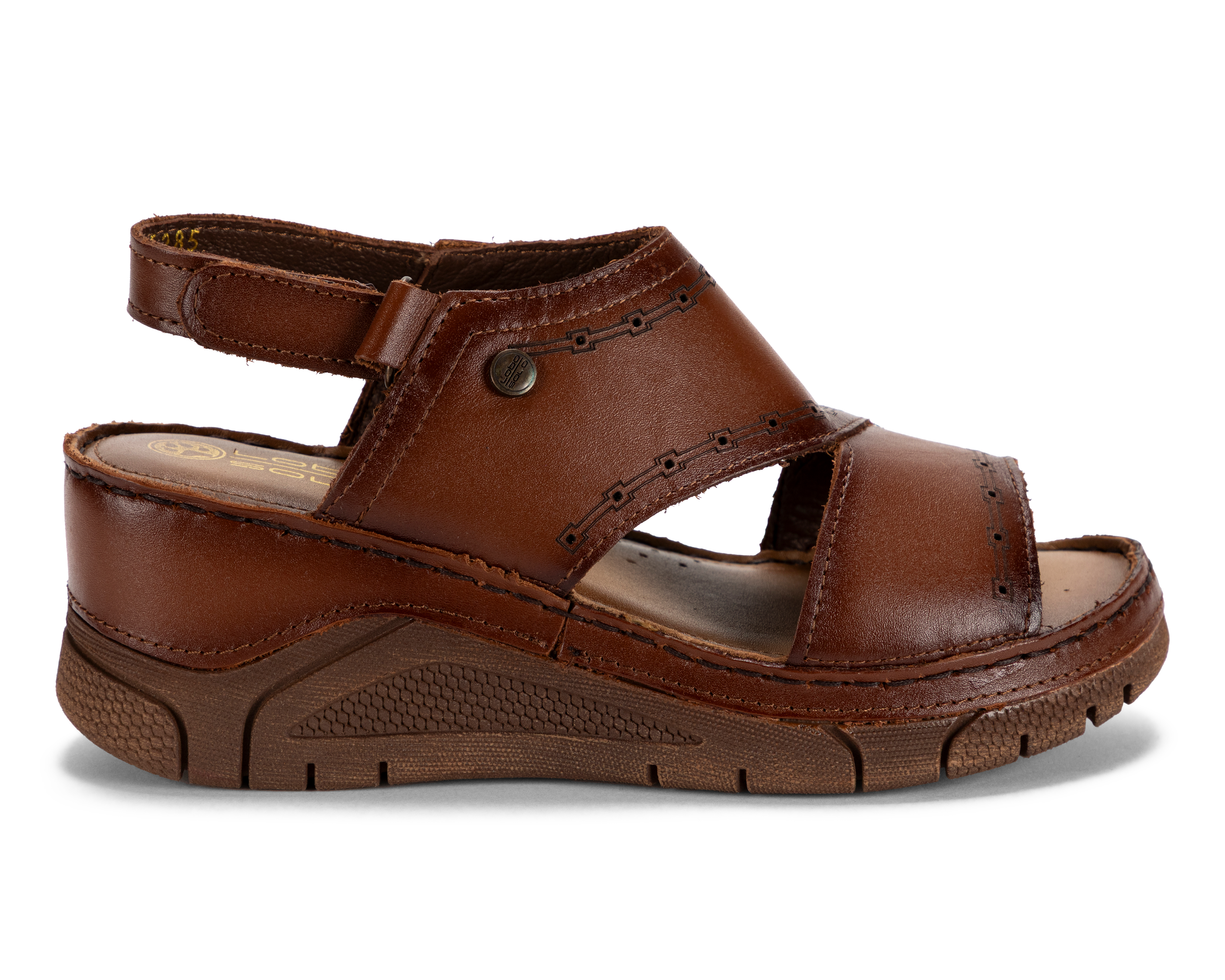 Foto 3 pulgar | Foto 2 | Sandalias Confort Lobo Solo de Piel para Mujer