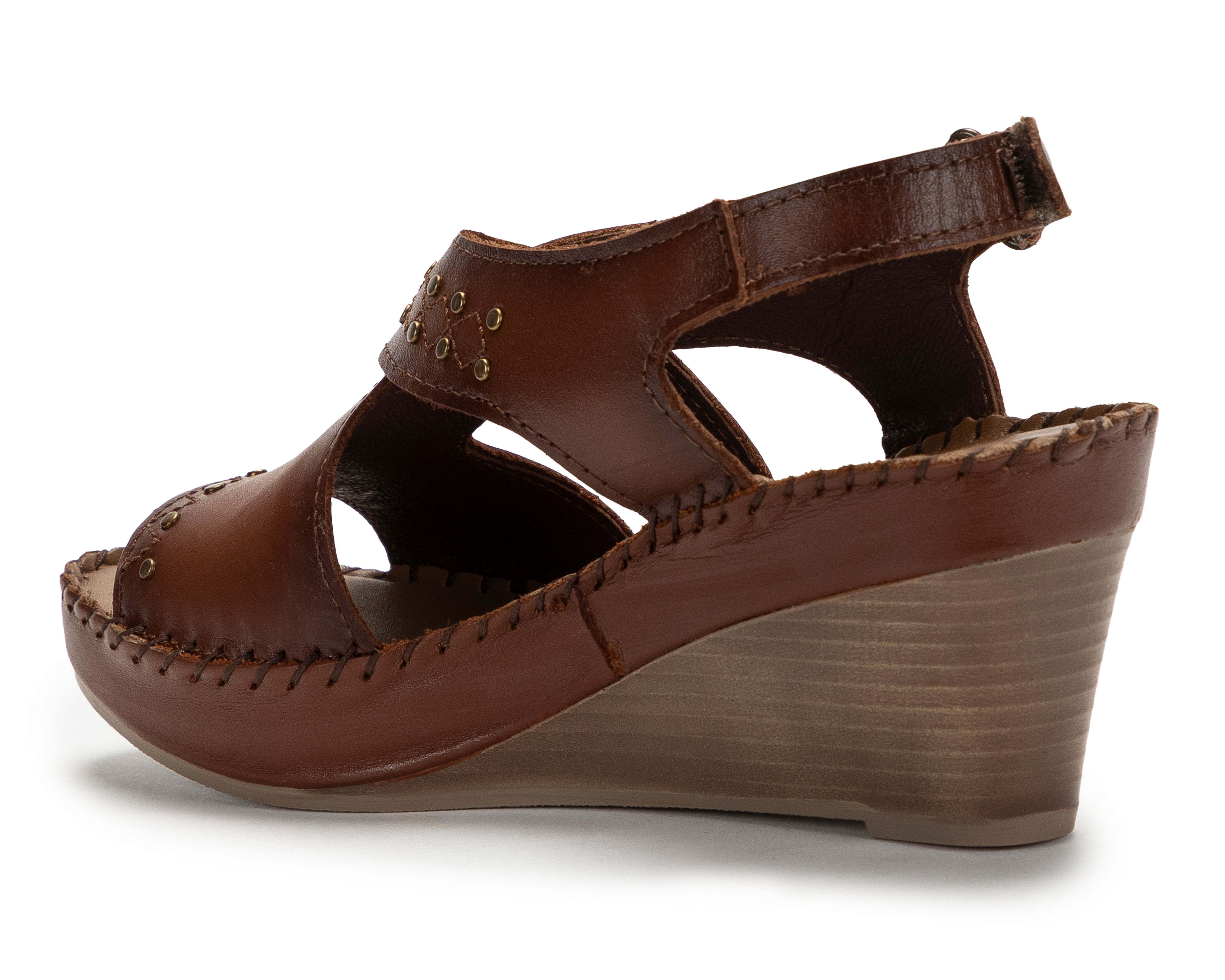 Foto 4 pulgar | Foto 3 | Sandalias Confort Lobo Solo de Piel para Mujer