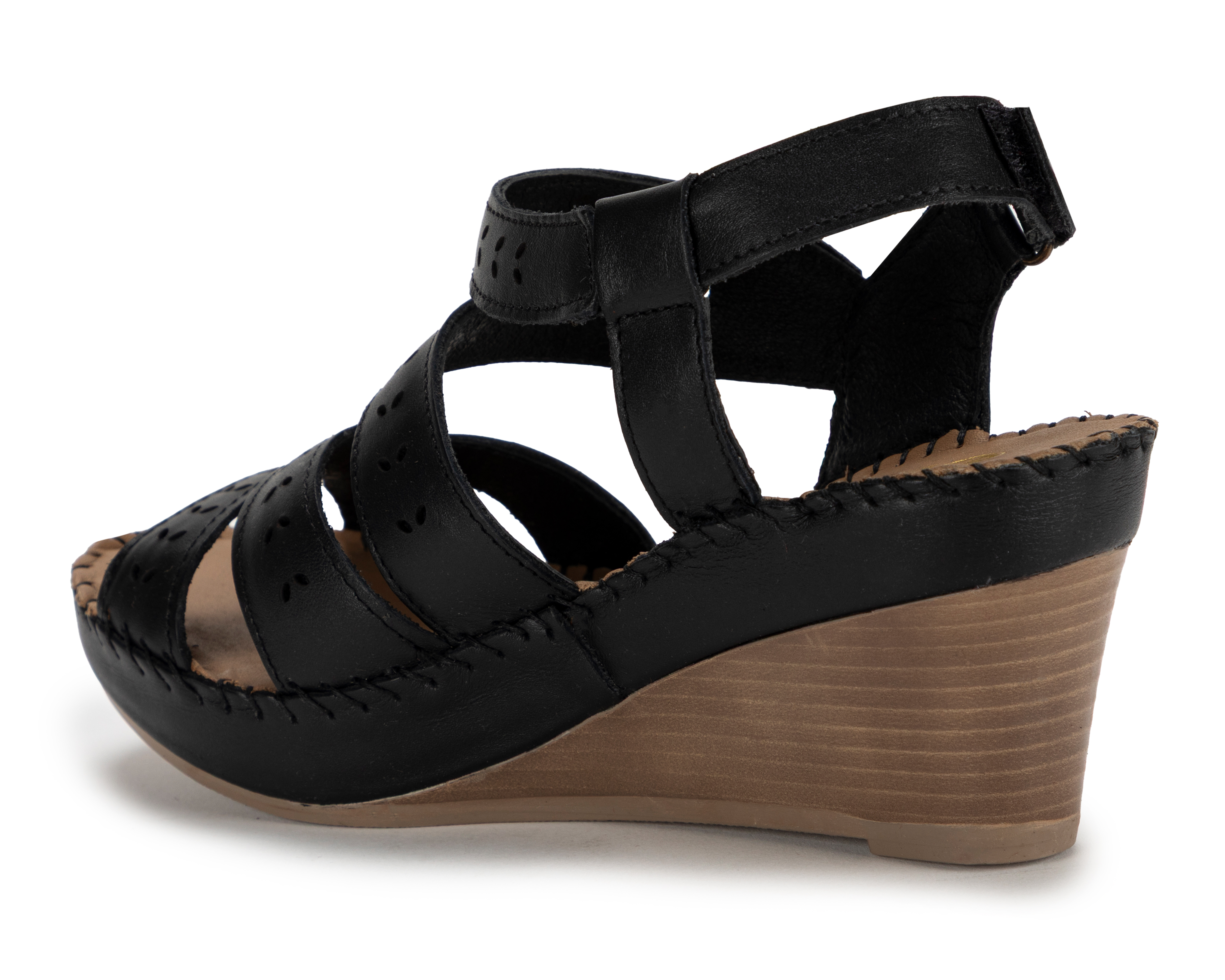 Foto 4 pulgar | Foto 3 | Sandalias Confort Lobo Solo de Piel para Mujer