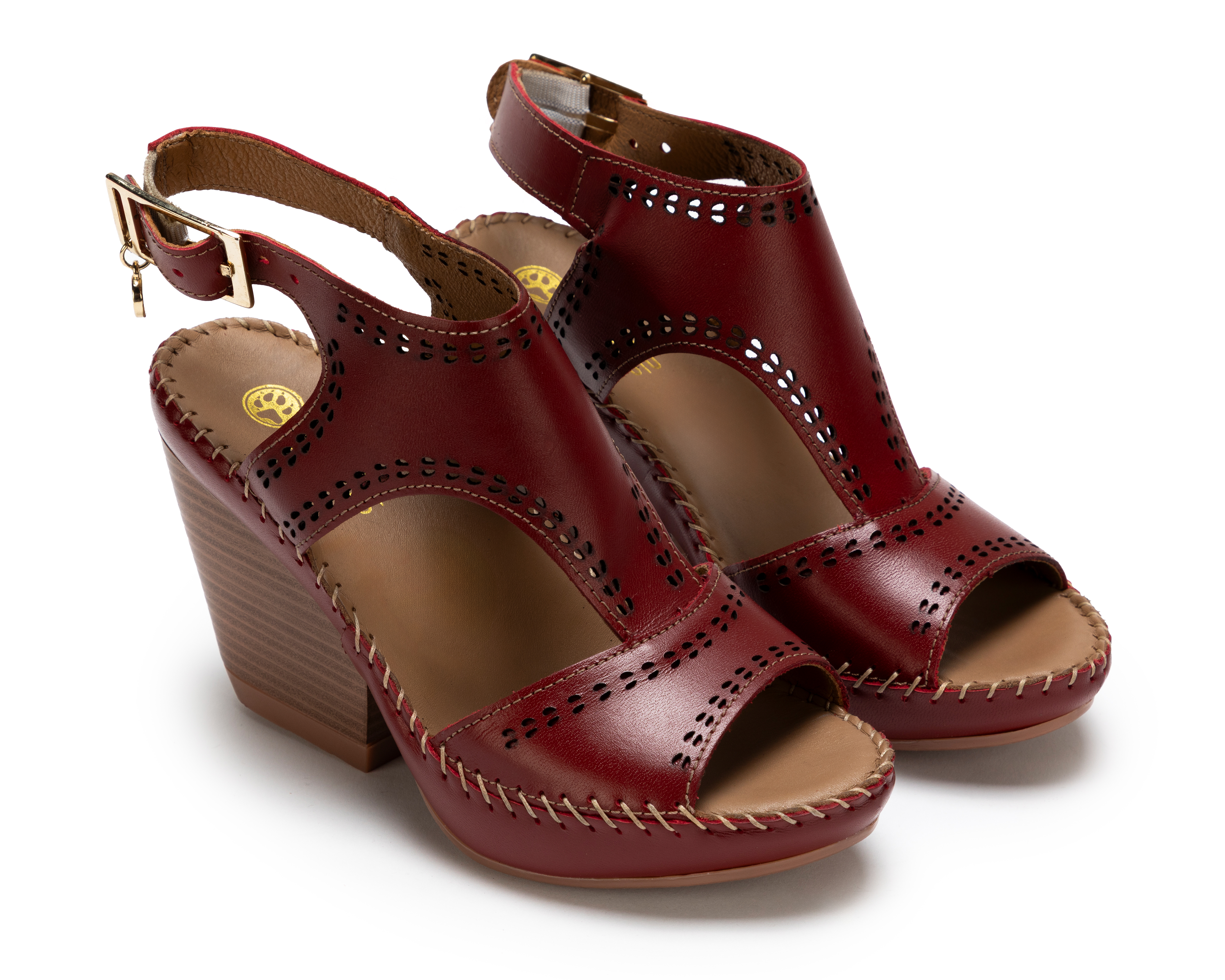 Sandalias Confort Lobo Solo de Piel para Mujer