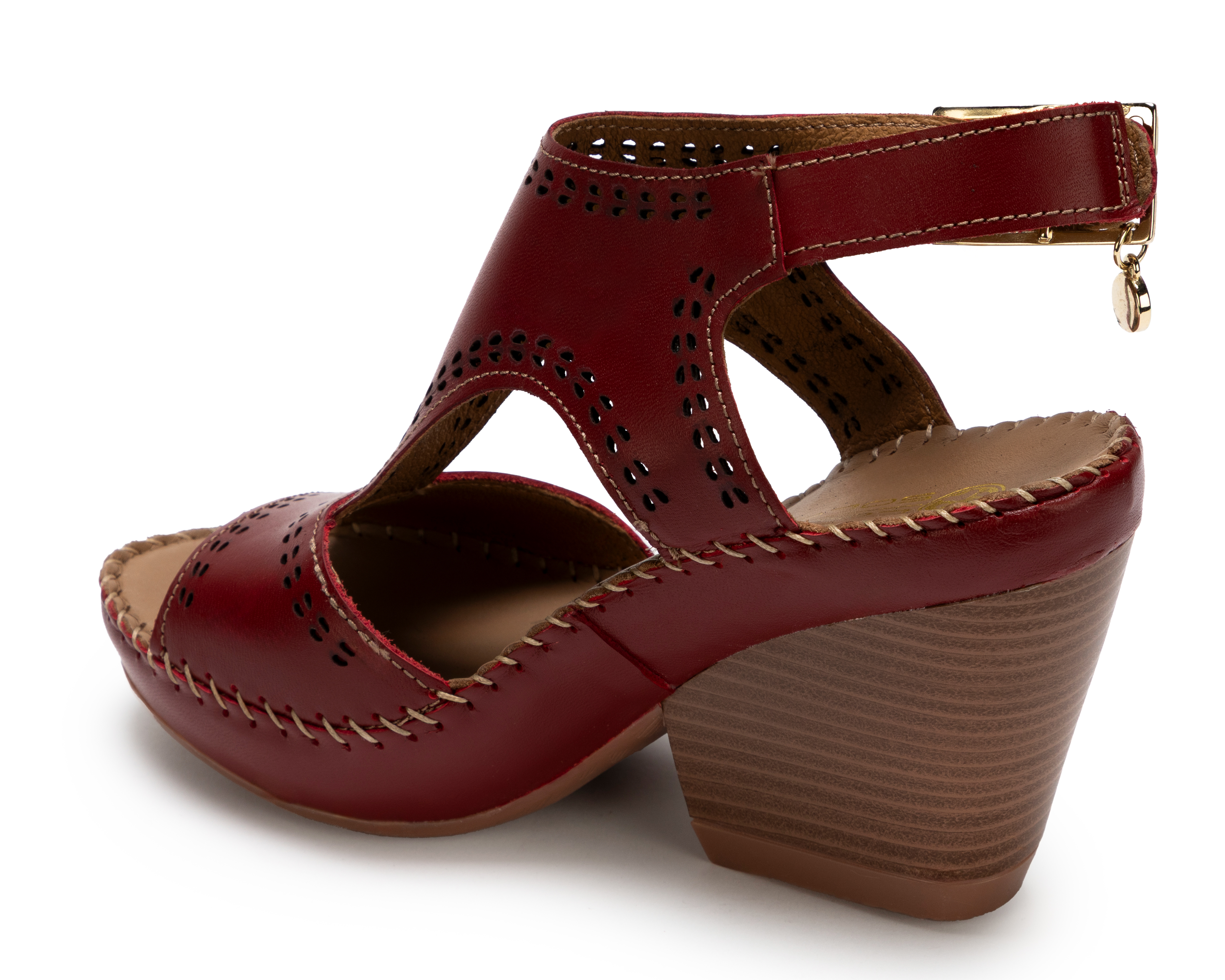 Foto 4 pulgar | Foto 3 | Sandalias Confort Lobo Solo de Piel para Mujer