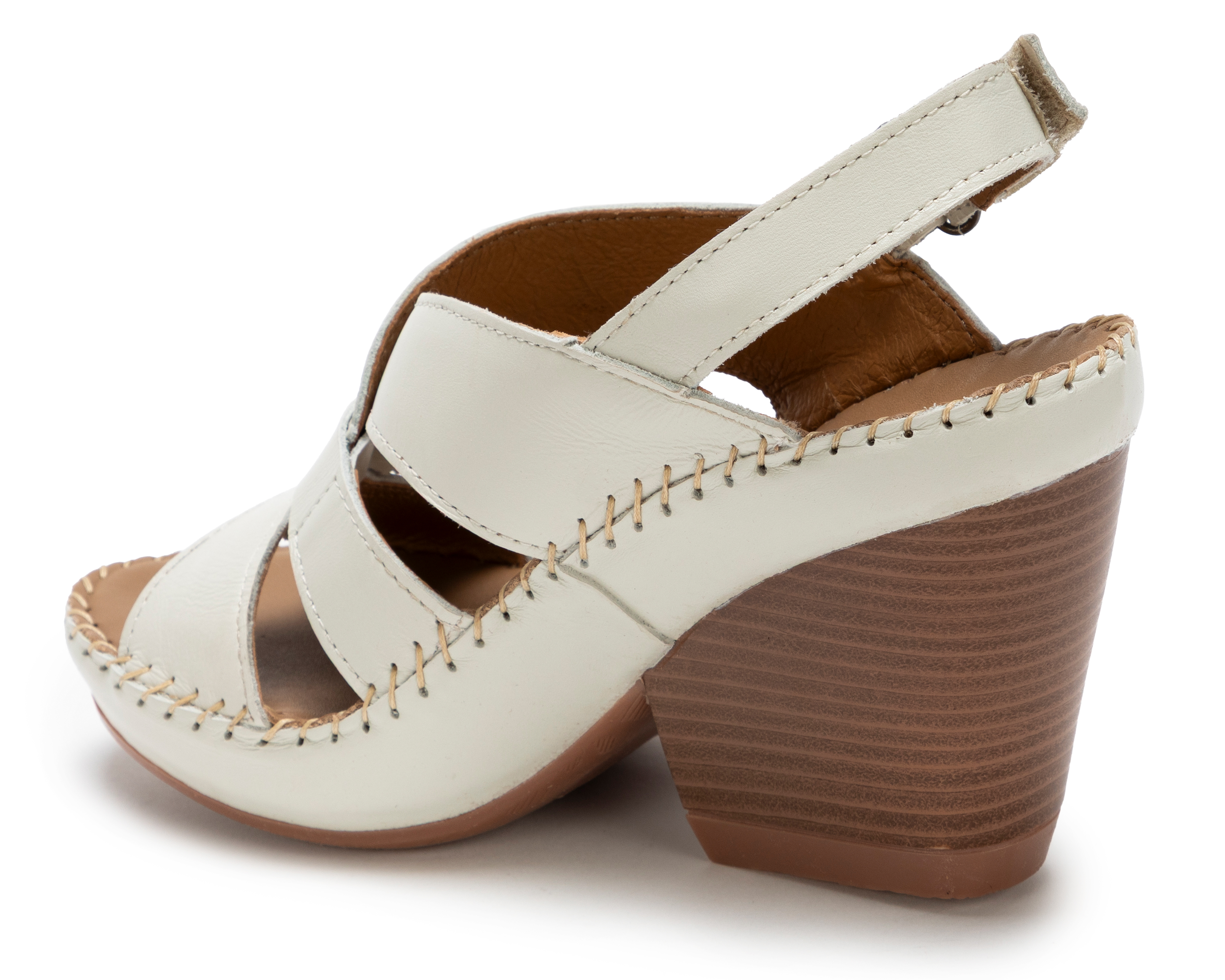 Foto 3 | Foto 3 | Sandalias Confort Lobo Solo de Piel para Mujer