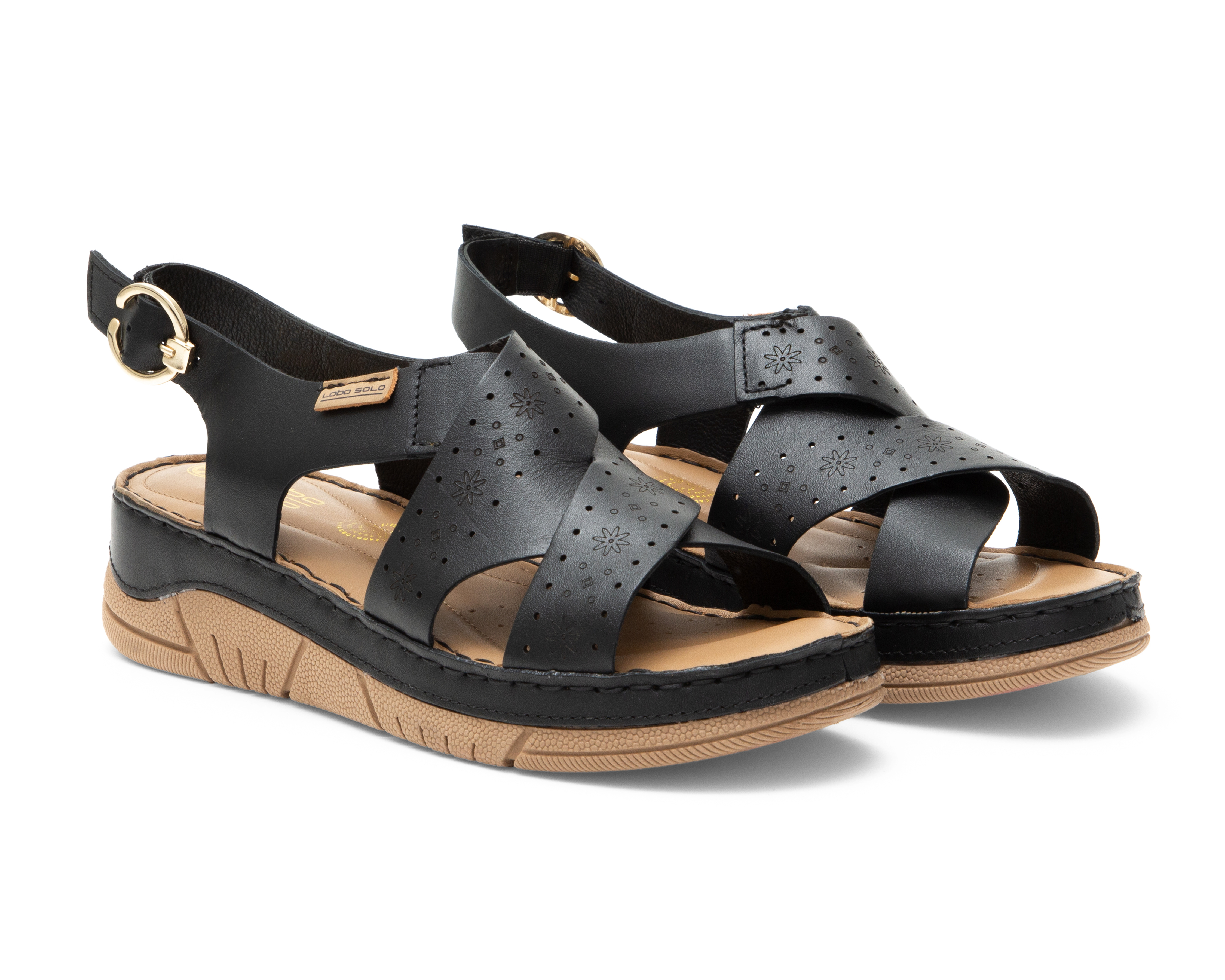 Foto 1 | Foto 1 | Sandalia Confort Lobo Solo de Piel para Mujer