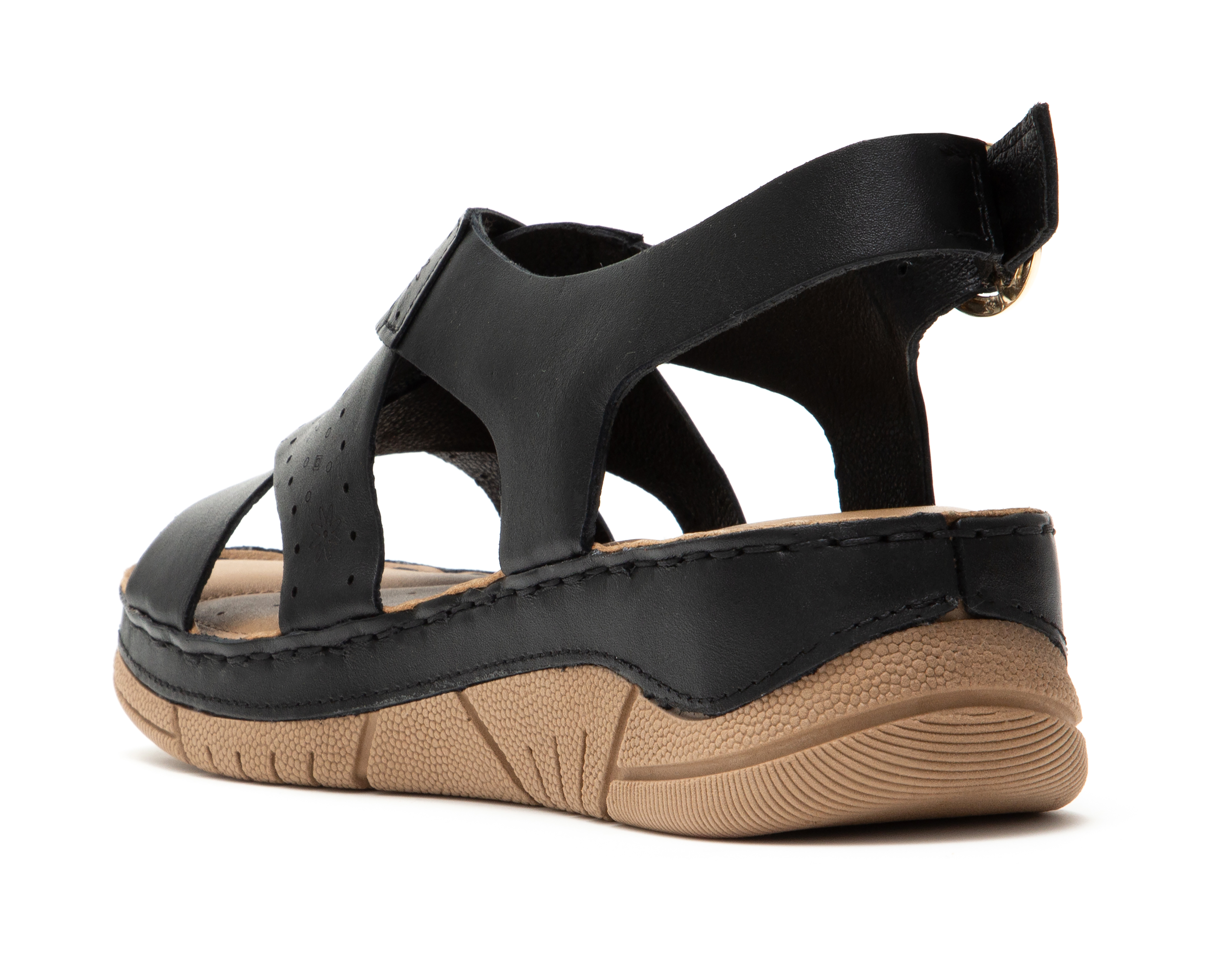 Foto 3 | Foto 3 | Sandalia Confort Lobo Solo de Piel para Mujer