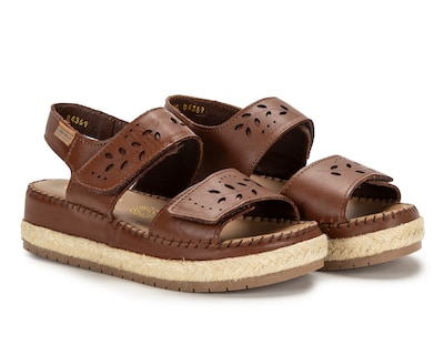 Foto 1 | Foto 1 | Sandalias Confort Lobo Solo de Piel para Mujer