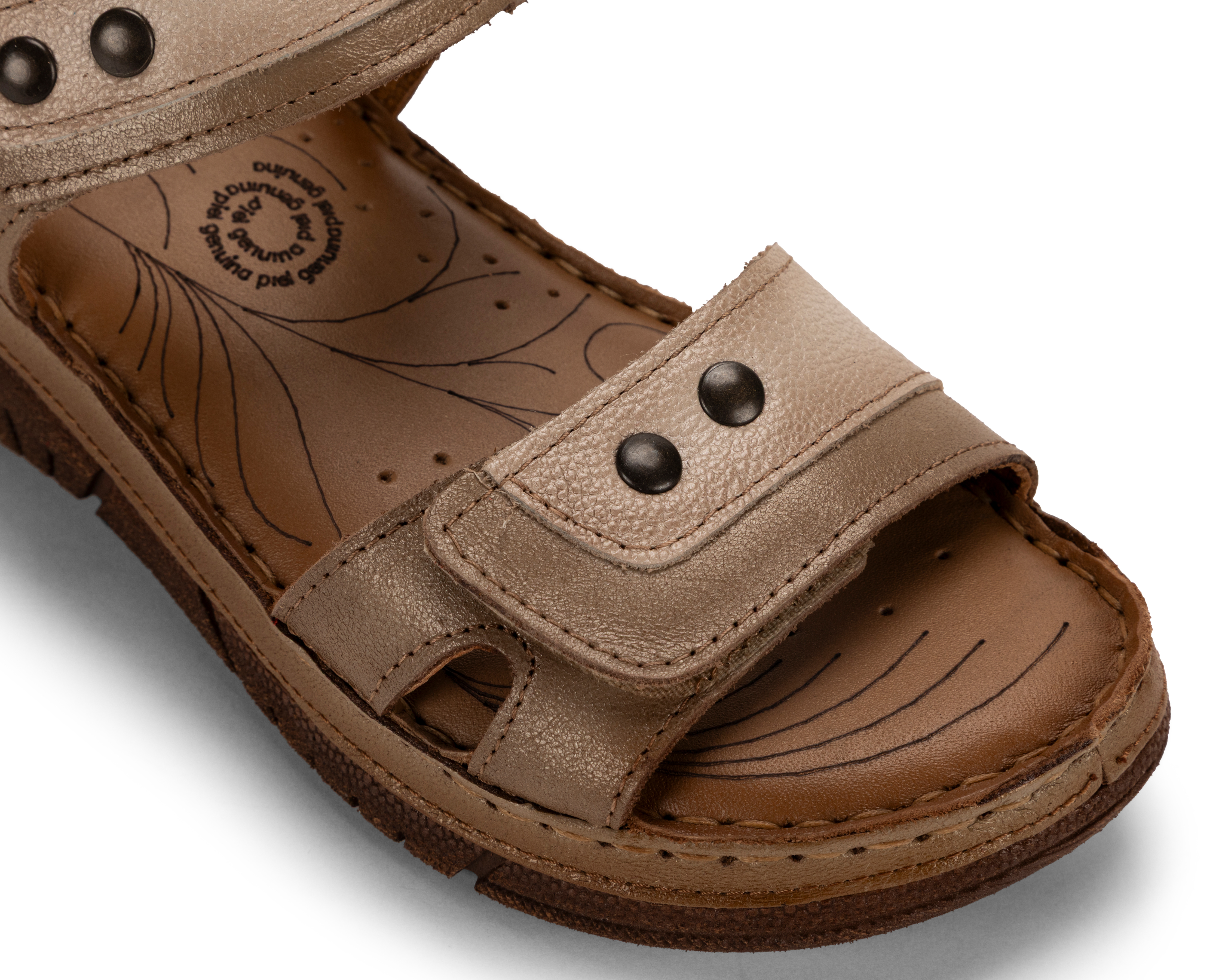 Foto 6 | Foto 6 | Sandalias Confort Lobo Solo de Piel para Mujer