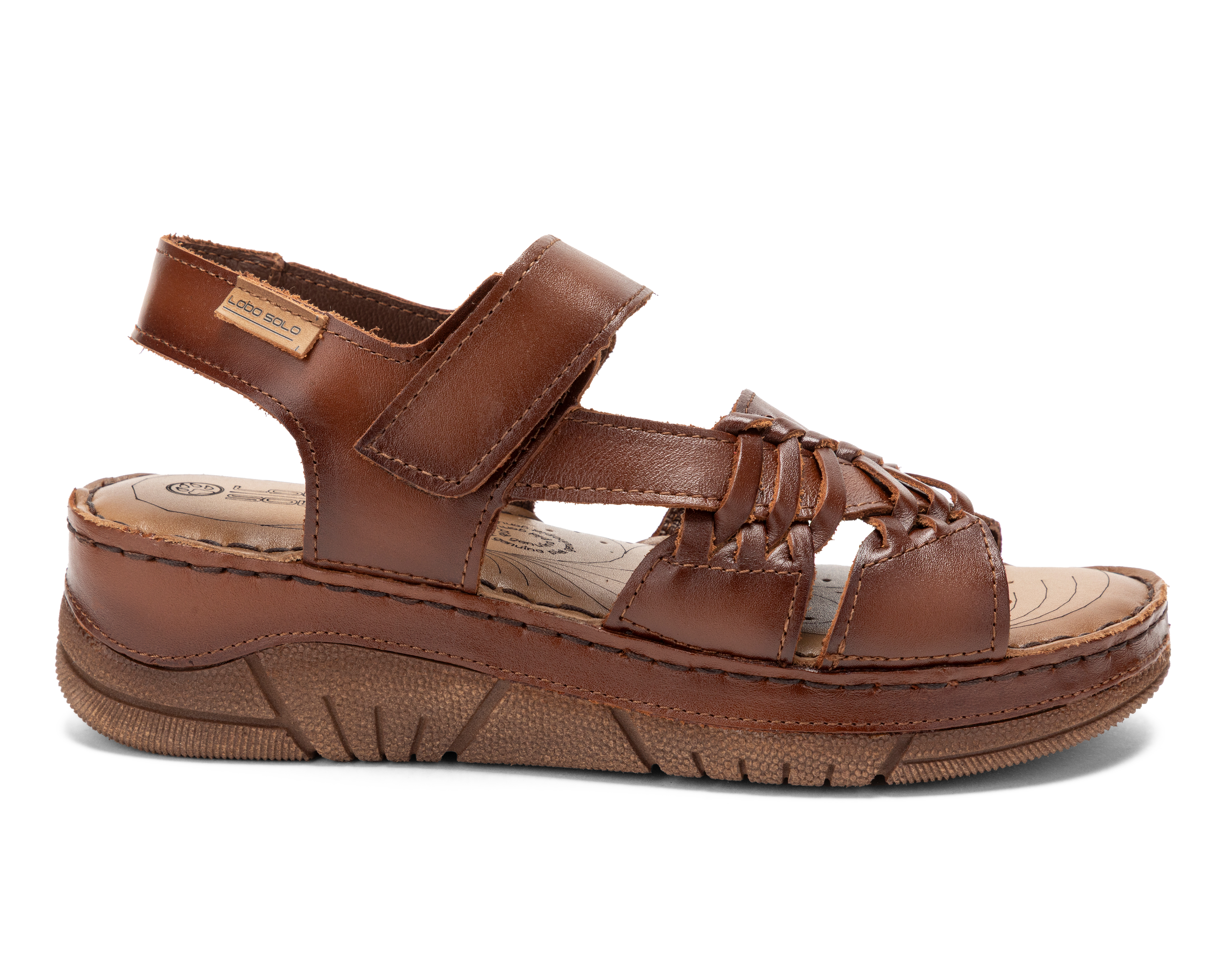 Foto 2 | Foto 2 | Sandalias Confort Lobo Solo de Piel para Mujer